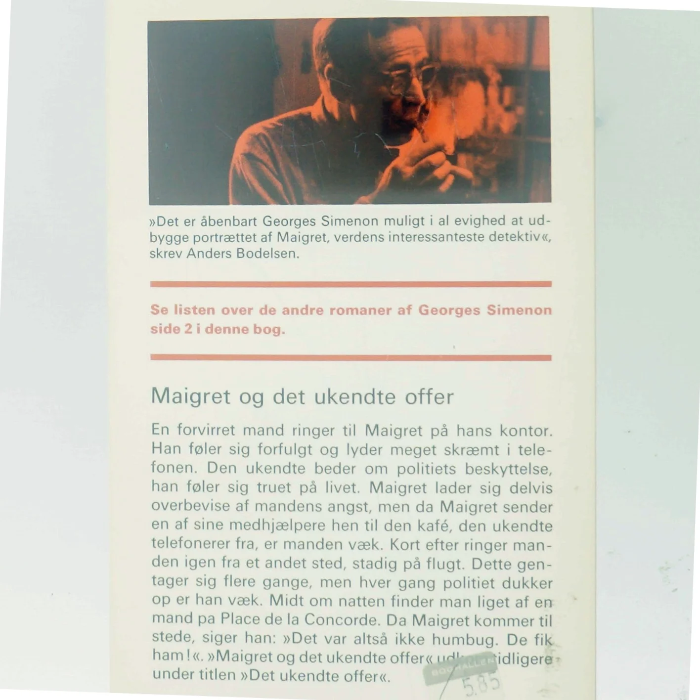 Maigret og det ukendte offer af Georges Simenon (Bog)