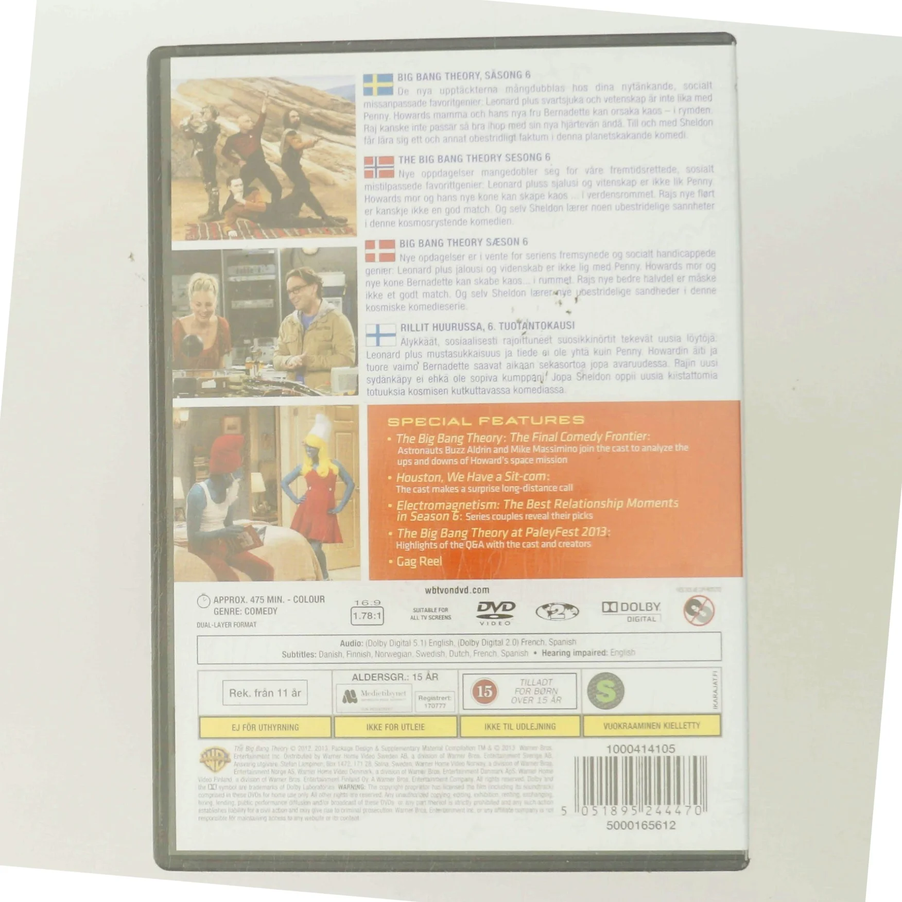 Big Bang Theory - Season  6                                        <span class="label label-blank pull-right" style="margin-right: 3px;">Standard edition</span> med Johnny Galecki (DVD)