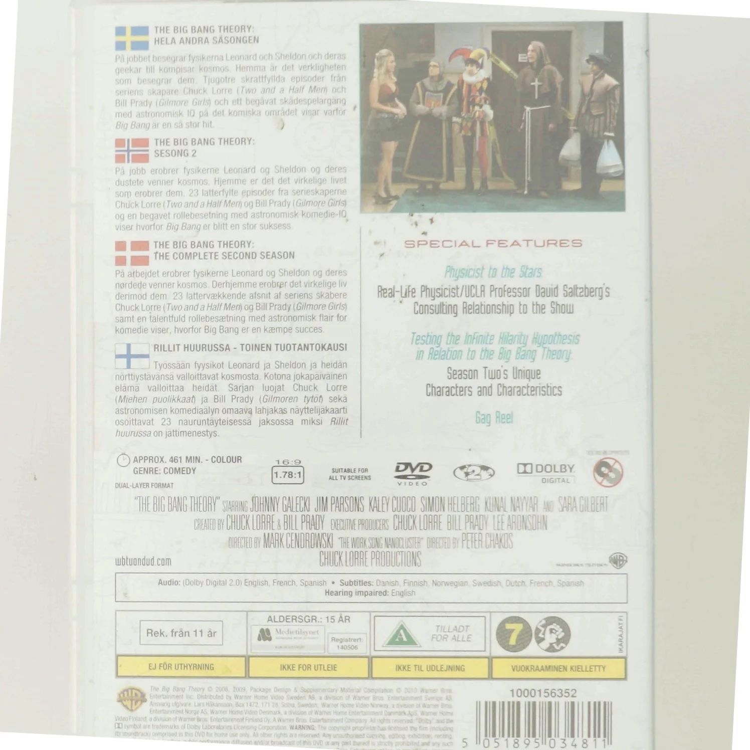 Sæson 2                                        <span class="label label-blank pull-right" style="margin-right: 3px;">Standard edition</span> med Johnny Galecki (DVD)