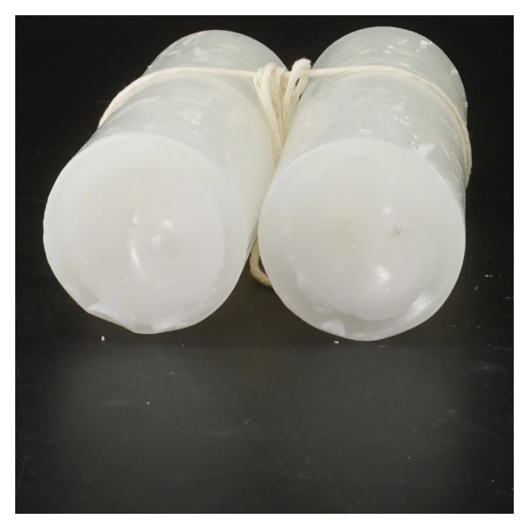 Hvide bloklys 15 cm (str. 15 cm)