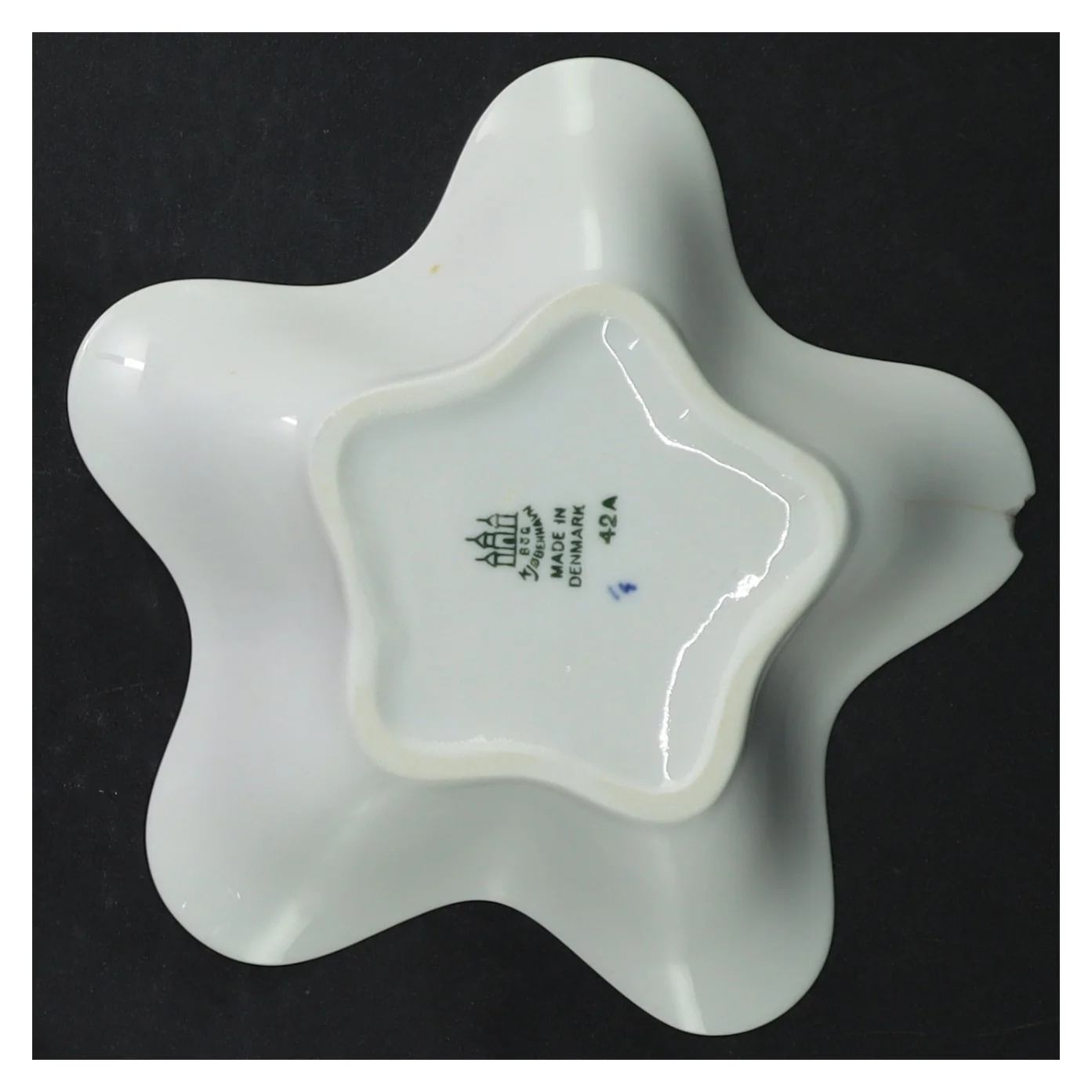 Blå Blomster Porcelænsskål fra B&G (str. Ø. 13 cm)