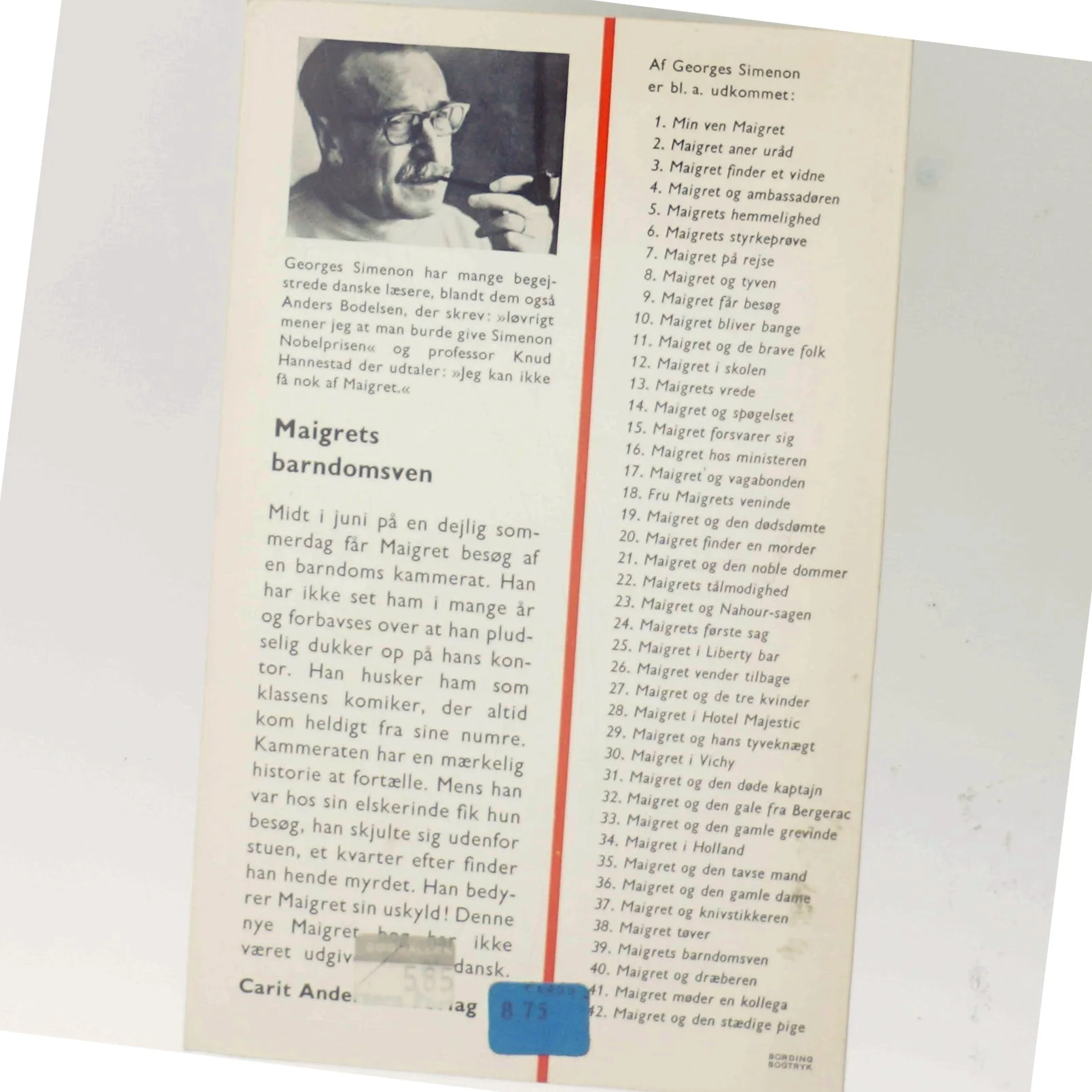 Maigret's barndomsven af Georges Simenon (Bog)