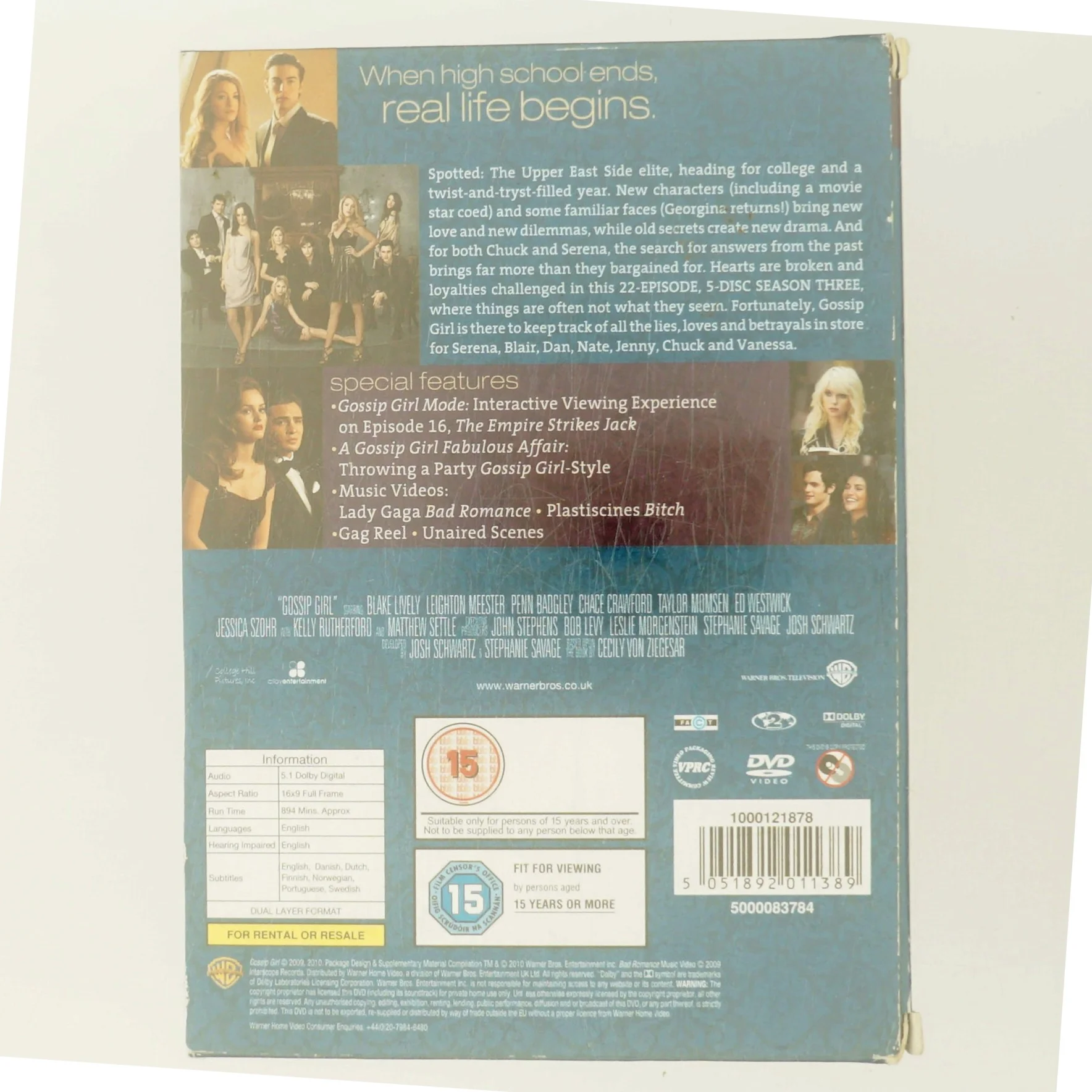 Gossip Girl - Season 3 med Blake Lively (DVD)