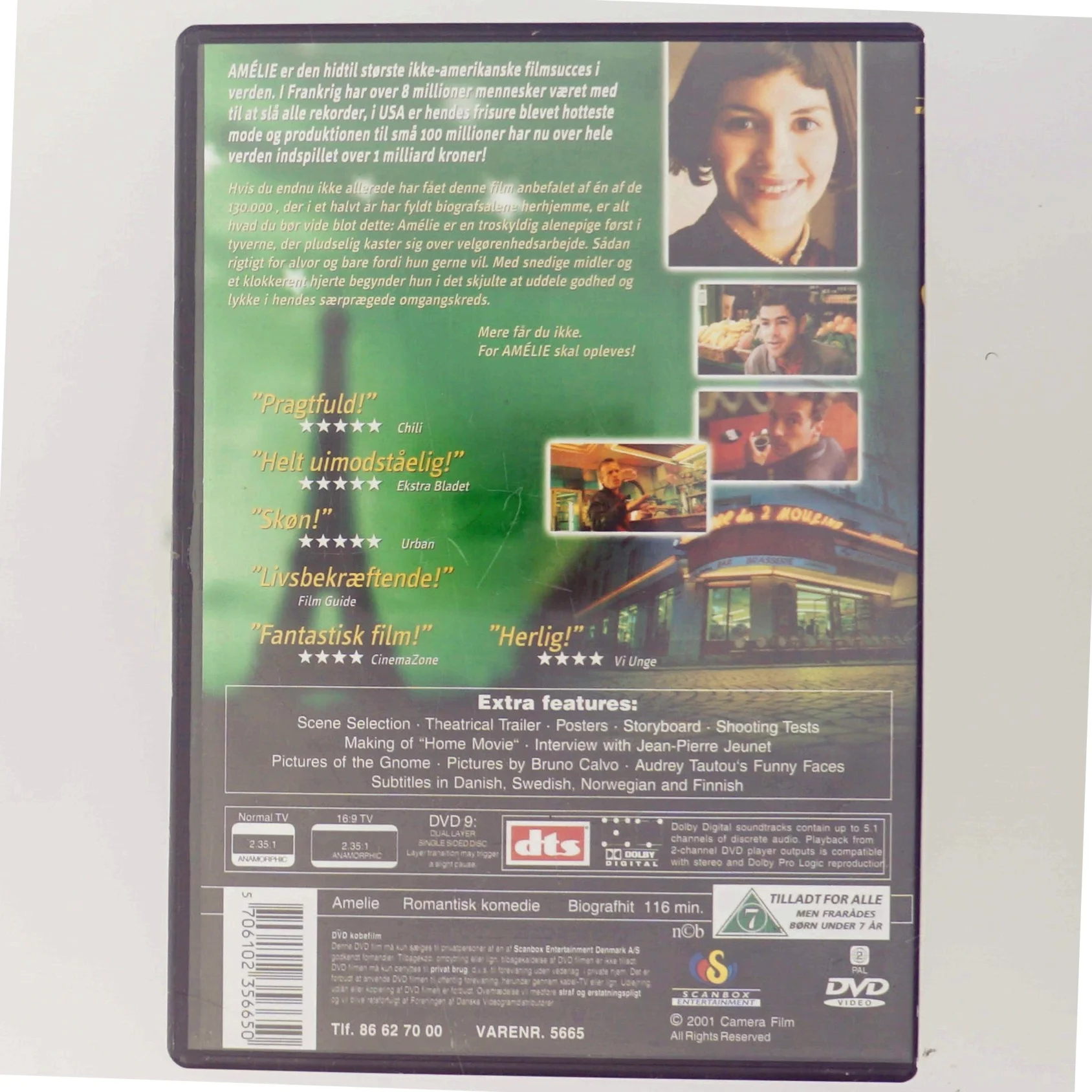Amelie med Audrey Tautou (DVD)
