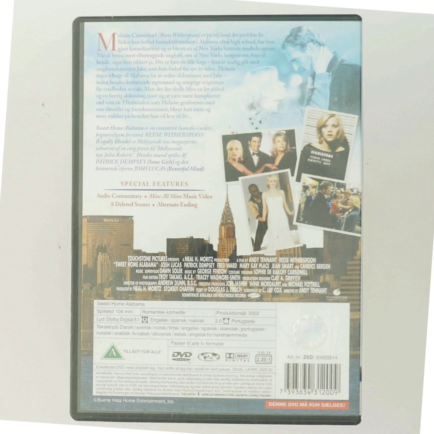 Sweet Home Alabama med Reese Witherspoon (DVD)