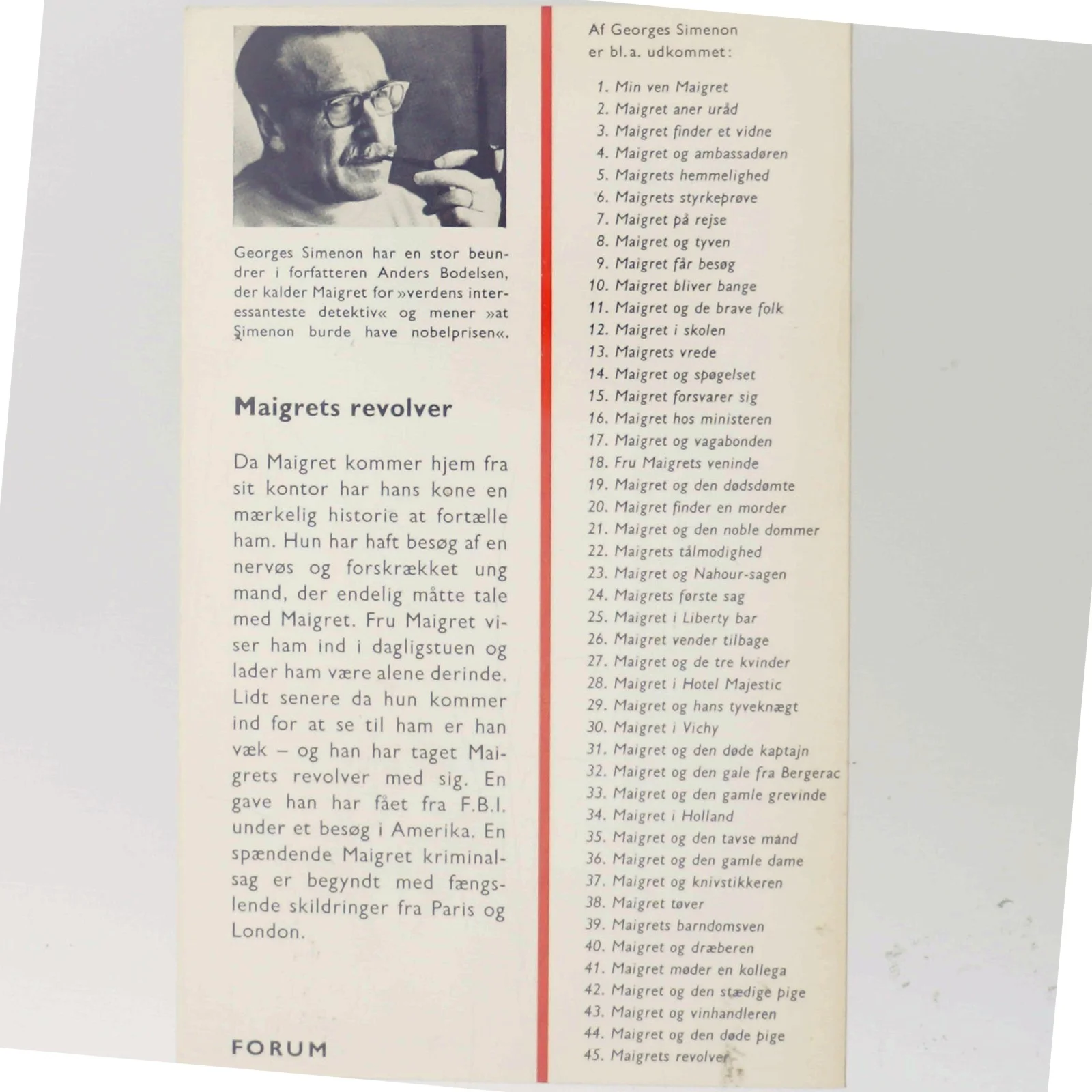 Maigret's revolver af Simenon (Bog)