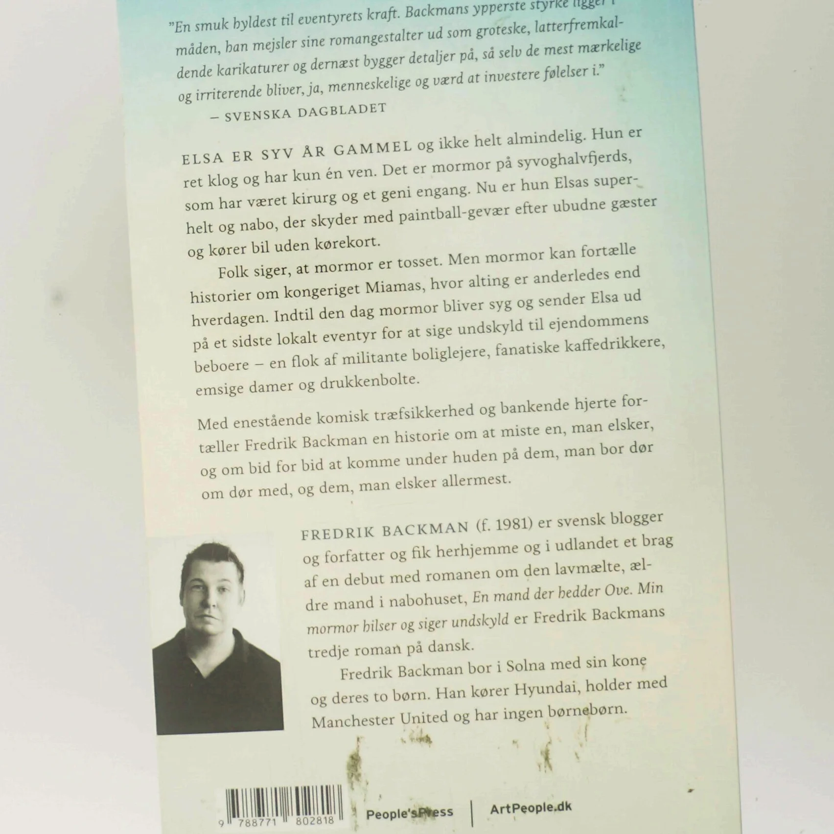 Min mormor hilser og siger undskyld : roman af Fredrik Backman (Bog)