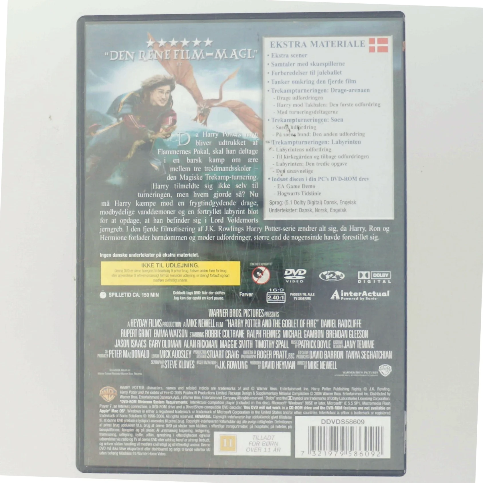 Harry Potter og Flammernes Pokal Special Edition med Daniel Radcliffe (DVD)
