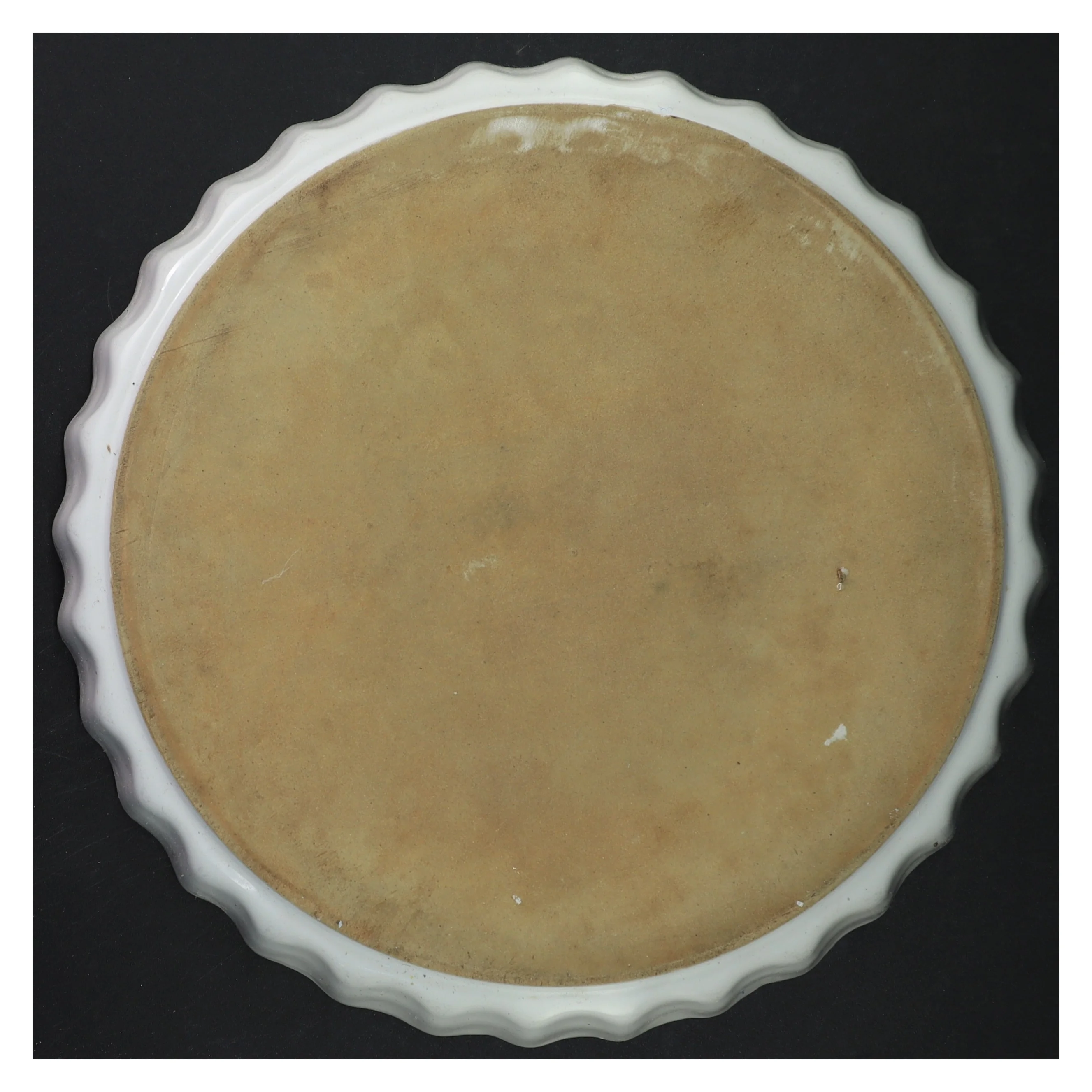 Hvid porcelænstærtefad (str. 27x4 cm)