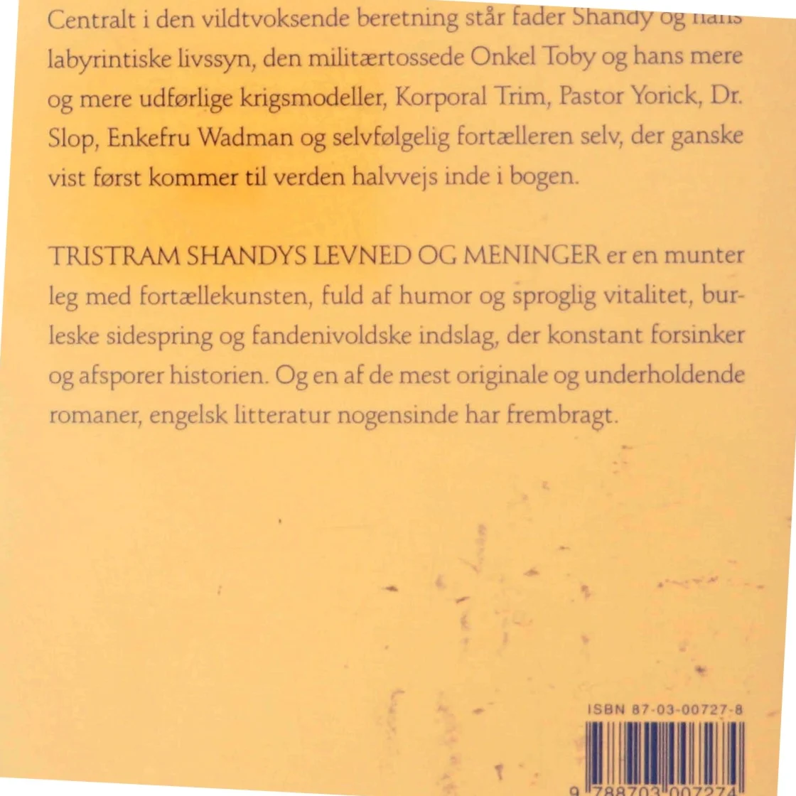 Tristram Shandys levned og meninger af Laurence Sterne (Bog)