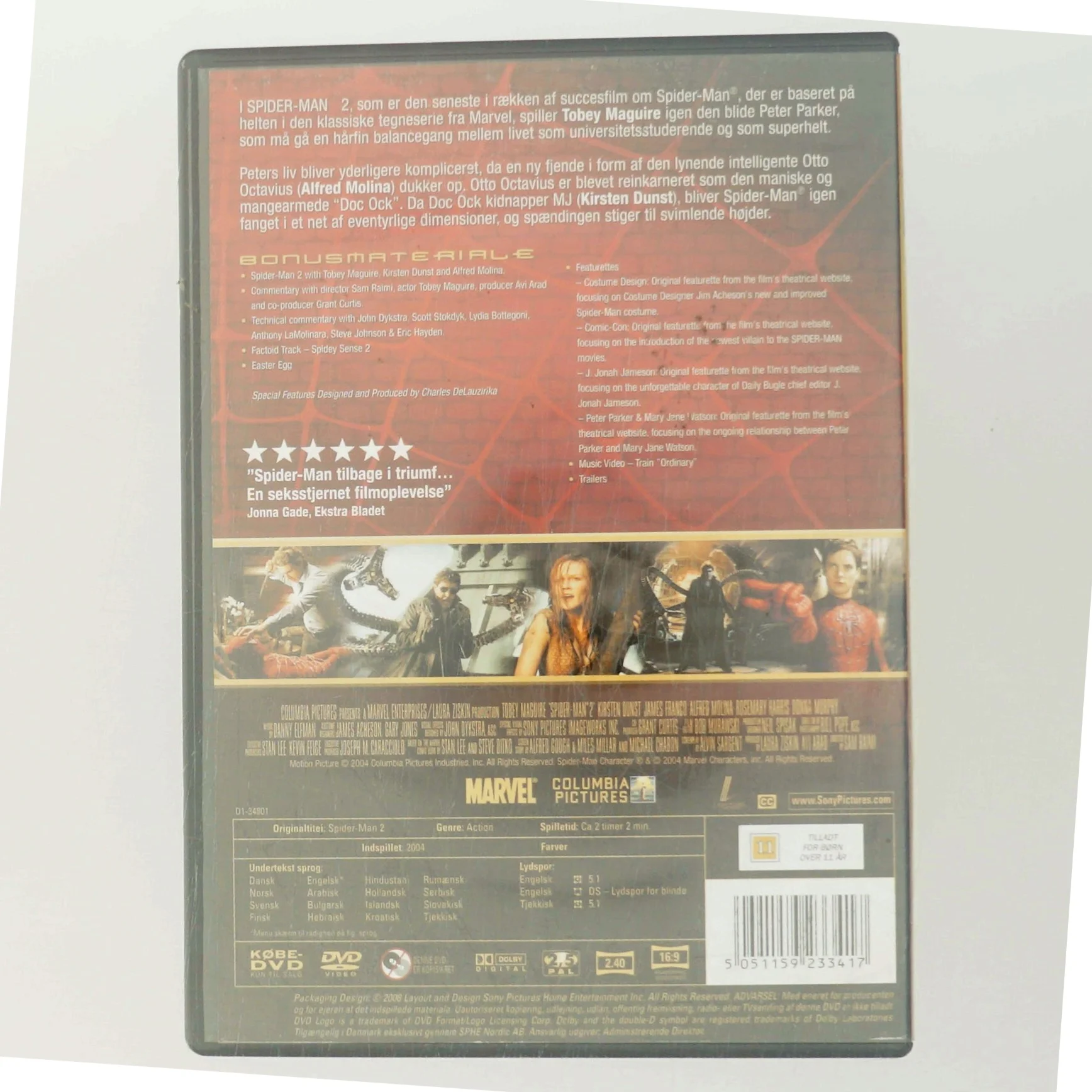 Spider-man 2 med Tobey Maguire (DVD)