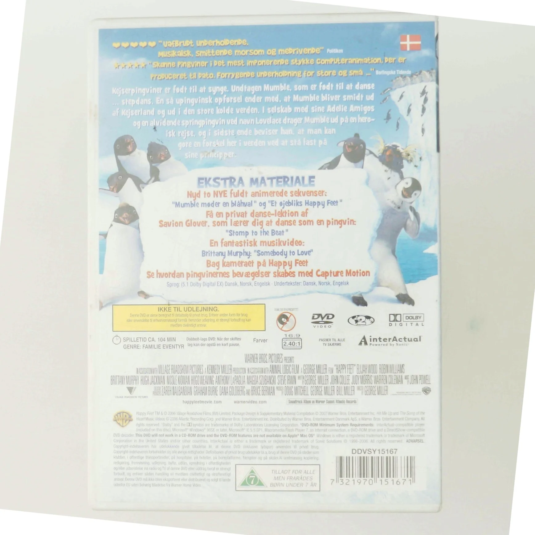 Happy Feet                            <span class="label label-blank pull-right">Standard edition</span> med Robin Williams (DVD)