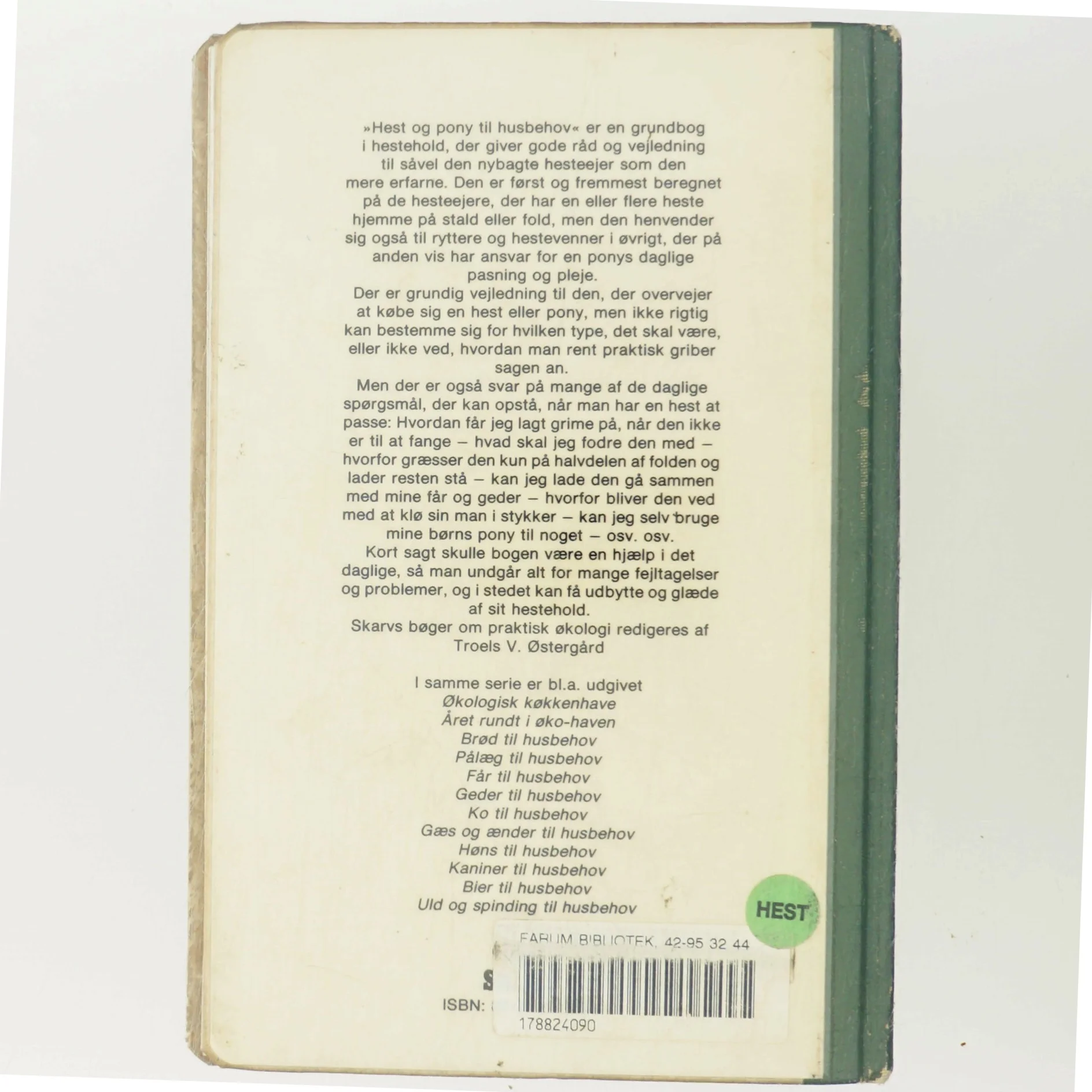 Hest og pony til husbehov af Carl Trock (Bog)