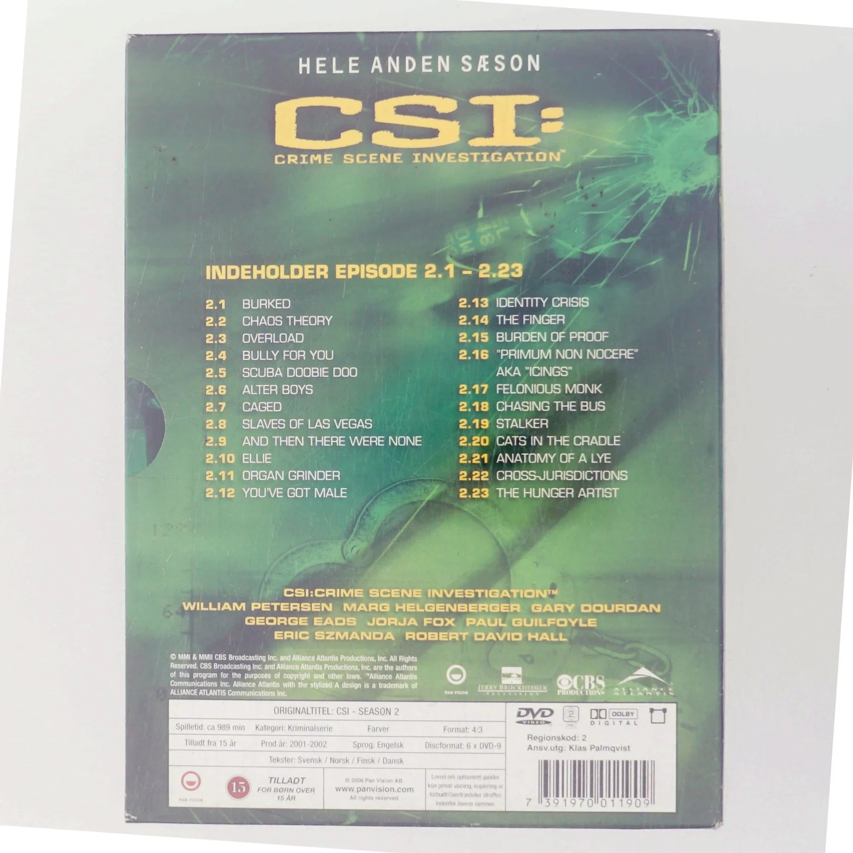 Season 2 - 6-dvd Box med William Petersen (DVD)