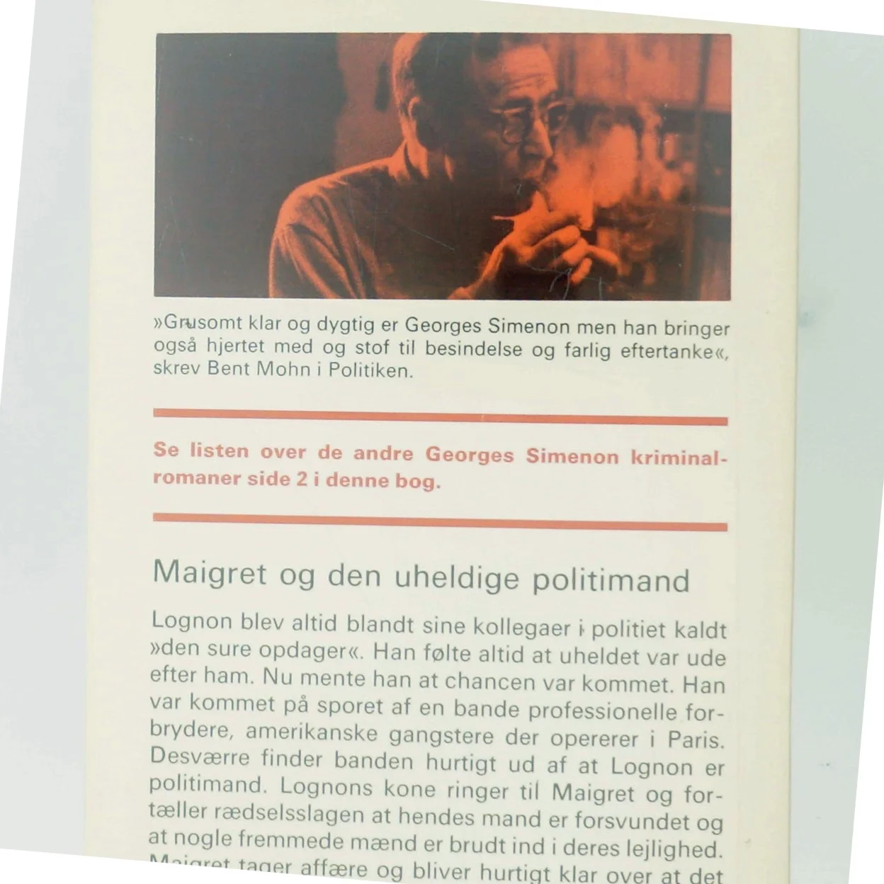 Maigret og den uheldige politimand af Georges Simenon (Bog)