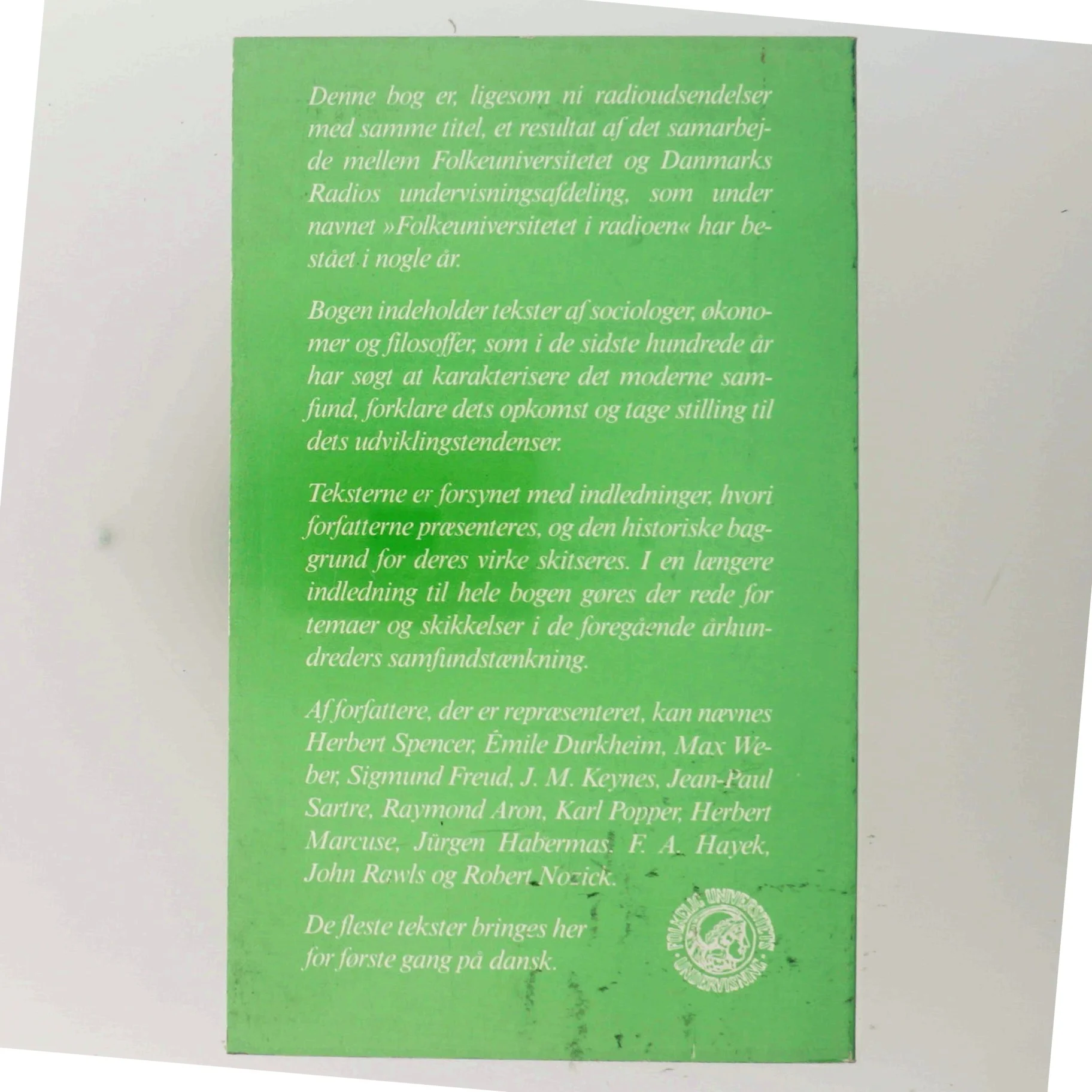 Samfundstænkning i 100 år - temaer og skikkelser