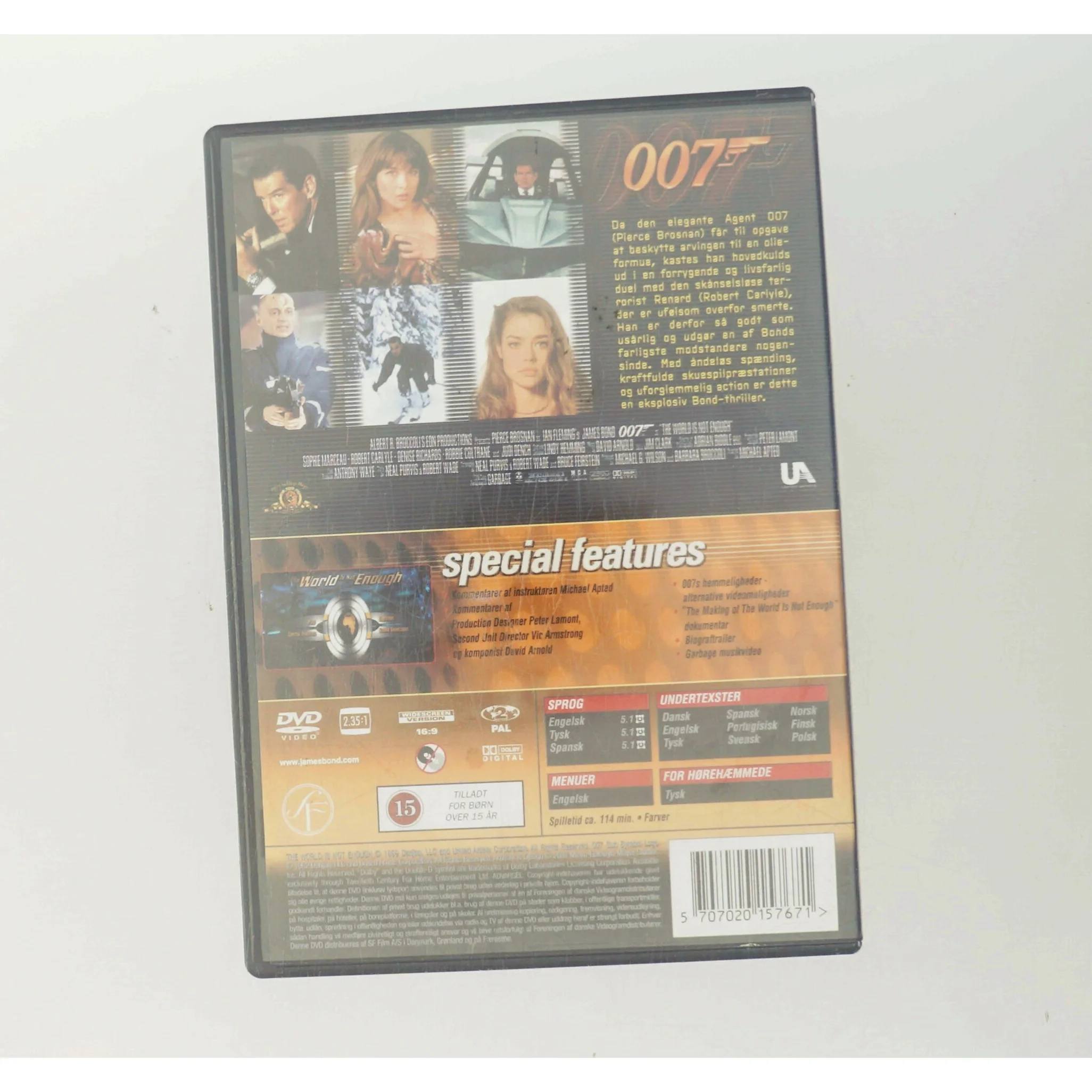 007, the world is not enough med Pierce Brosnan (DVD)