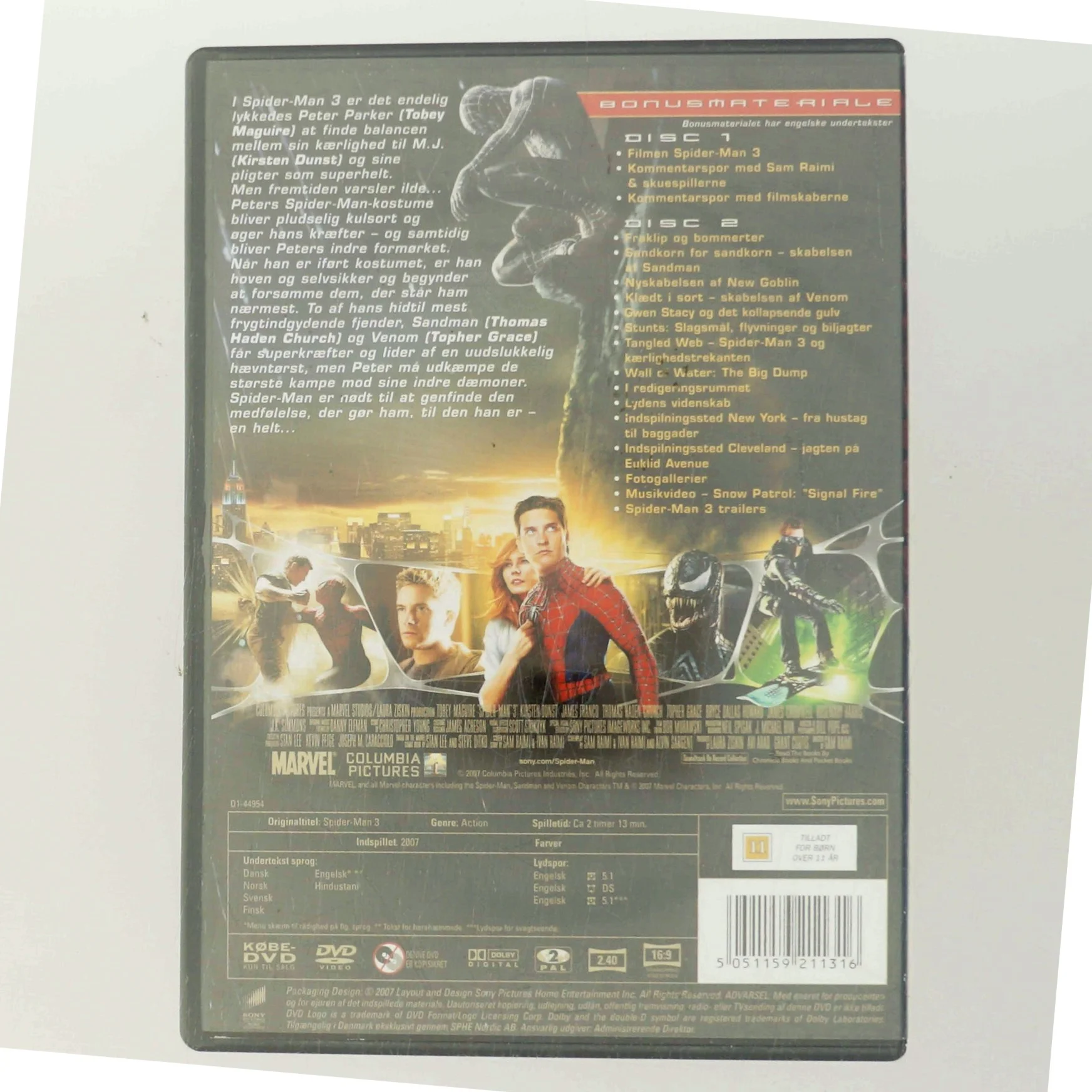 Spider-man 3 - 2 Disk Special Edition med Tobey Maguire (DVD)