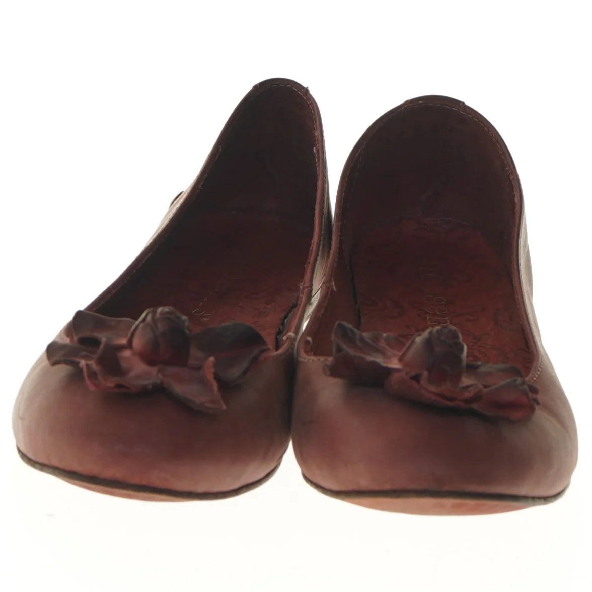 Brune ballerina sko med blomster fra Neosens (str. 38 )