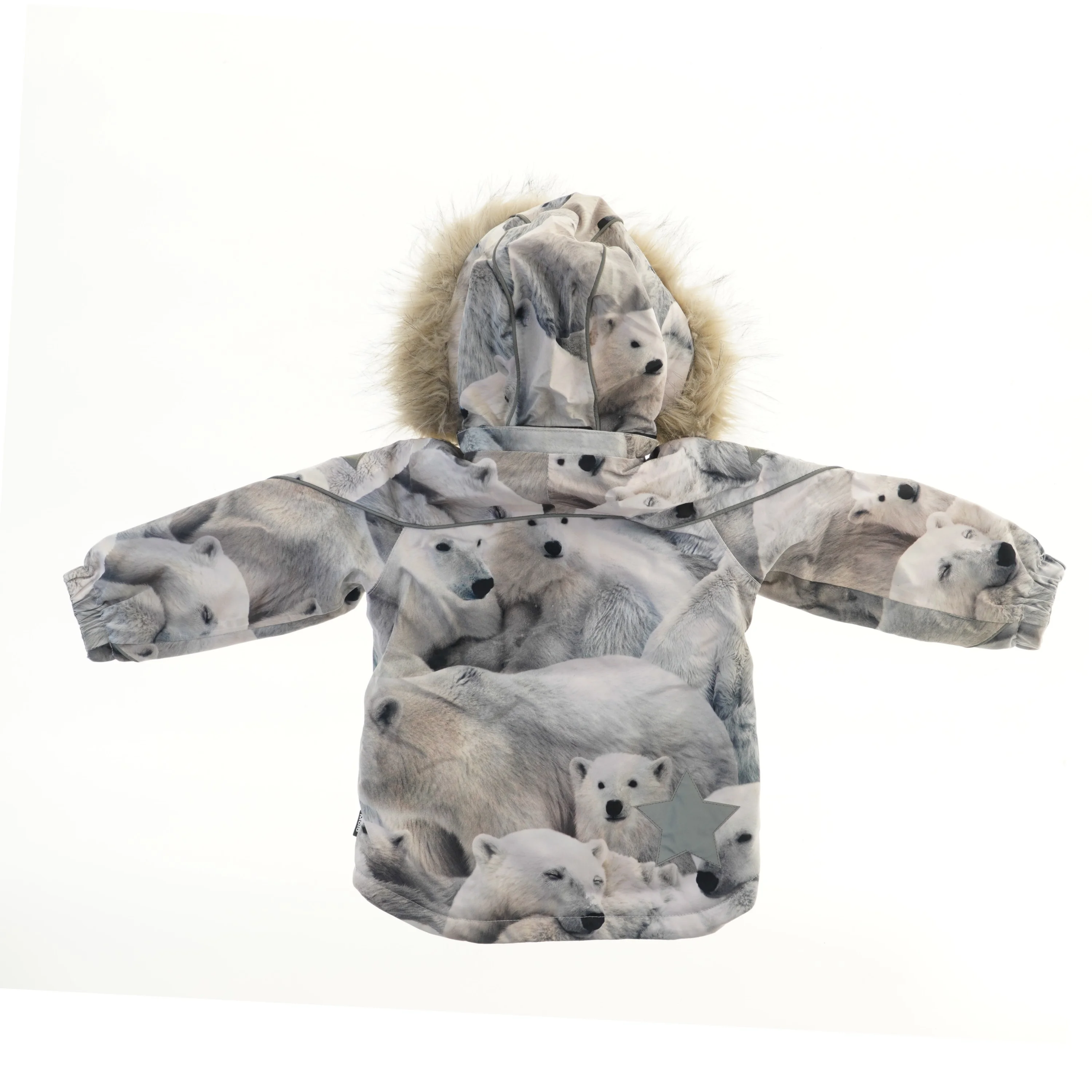 Vinterjakke med isbjørnemotiv fra Molo (str. 92)