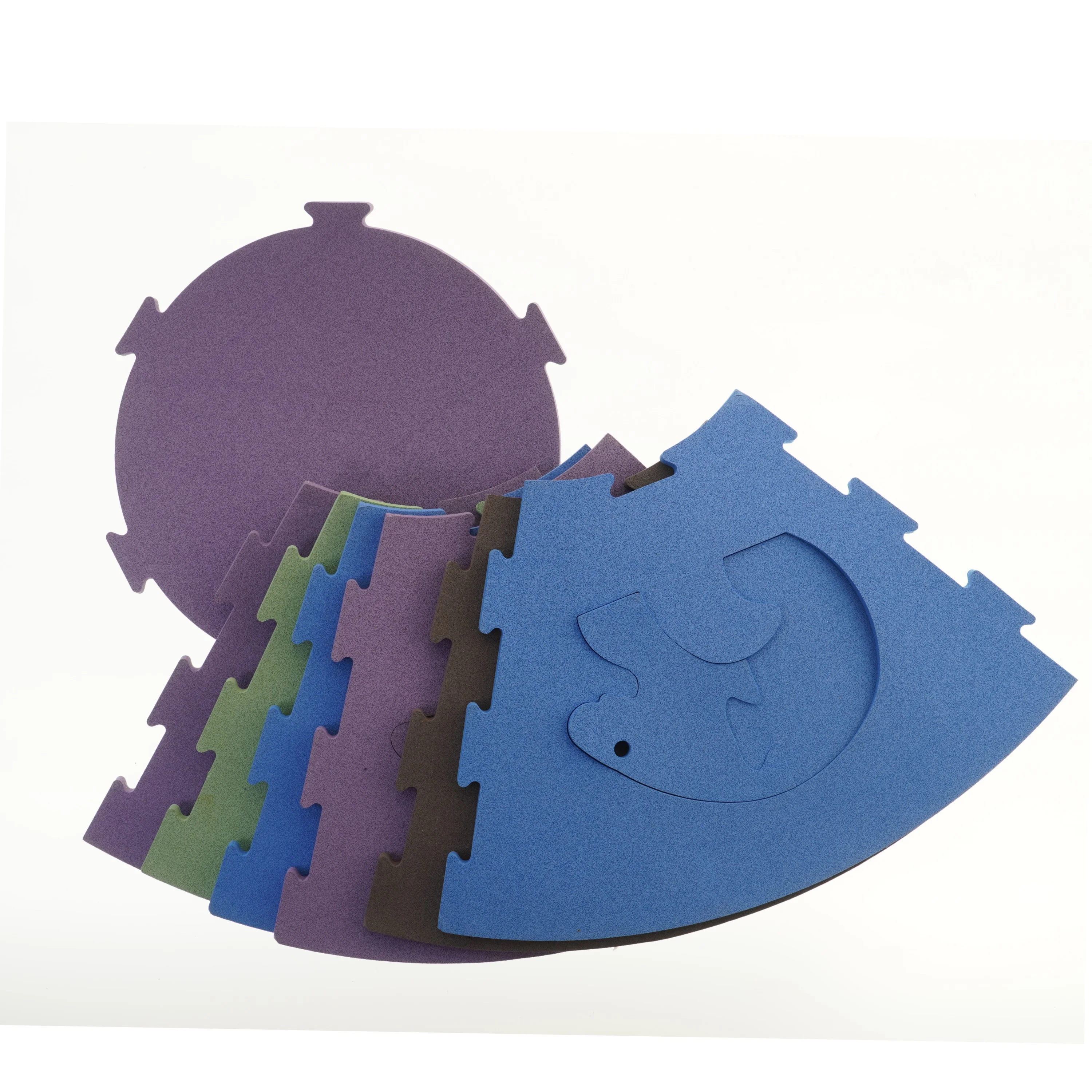 Skumt&aelig;ppe med segmenter (str. &Oslash; 120 cm)