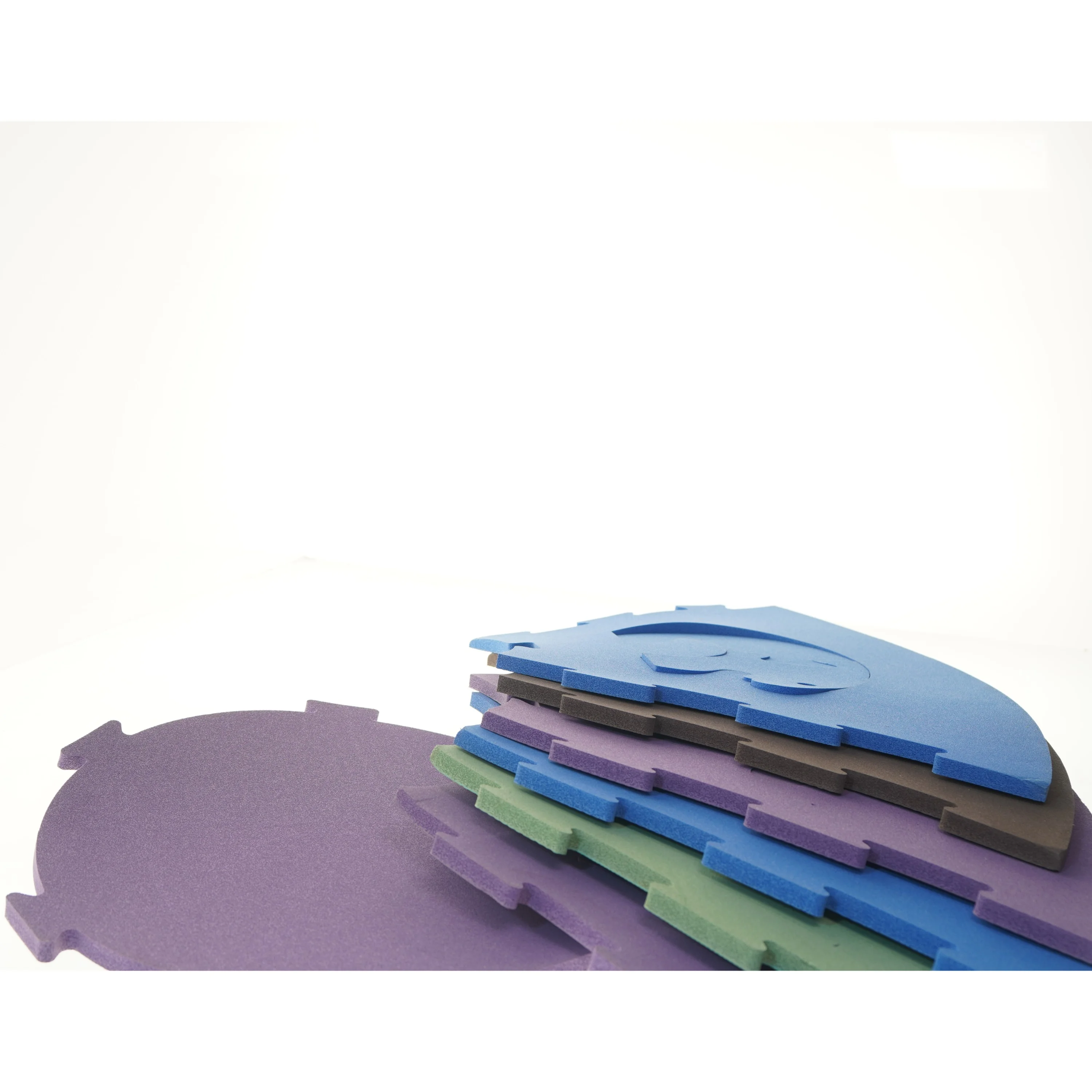 Skumtæppe med segmenter (str. Ø 120 cm)