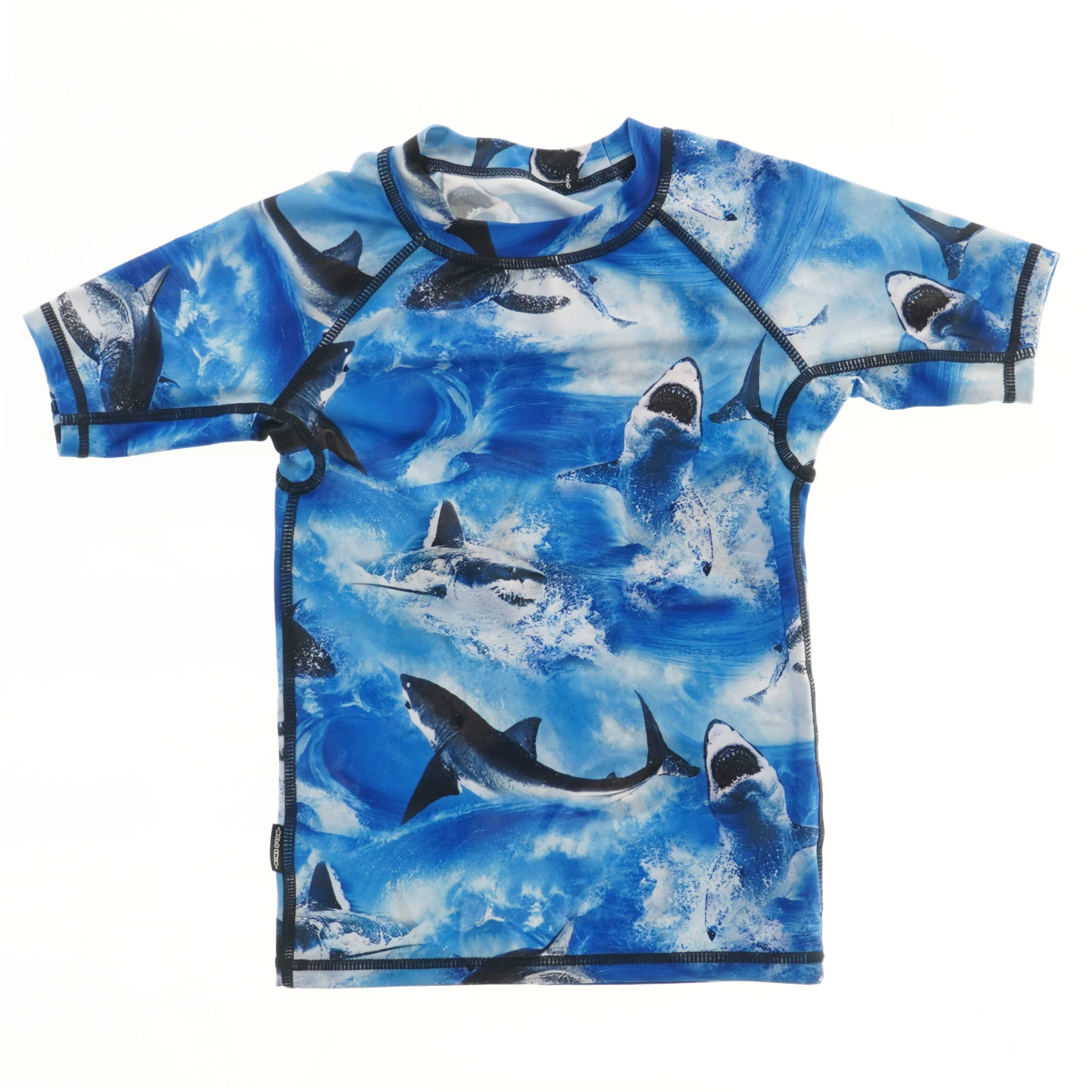 UV-beskyttende t-shirt med hajer fra Molo (str. 110)