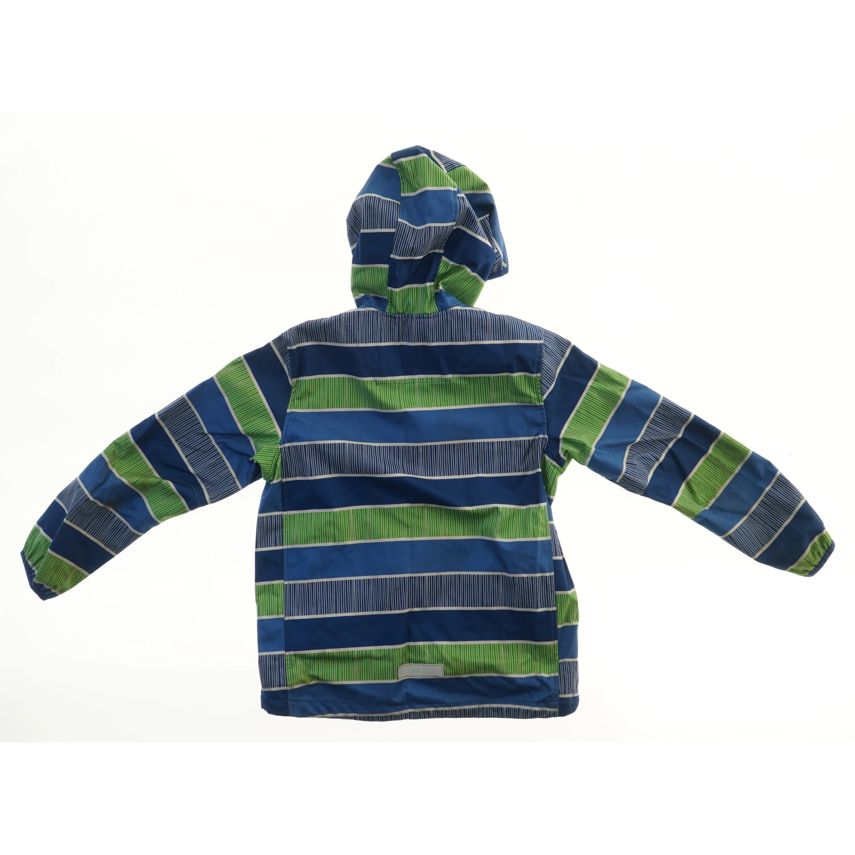 Regnjakke med striber og hætte fra Color Kids (str. 128)