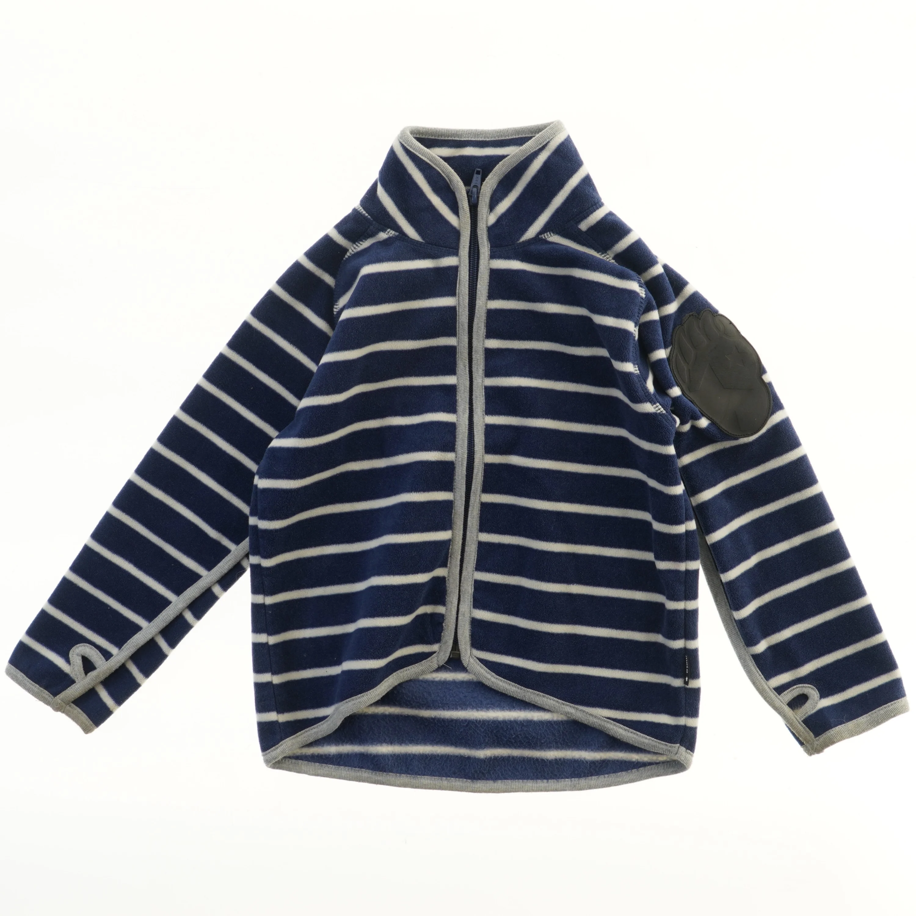 Stribet fleecejakke fra Molo (str. 98)