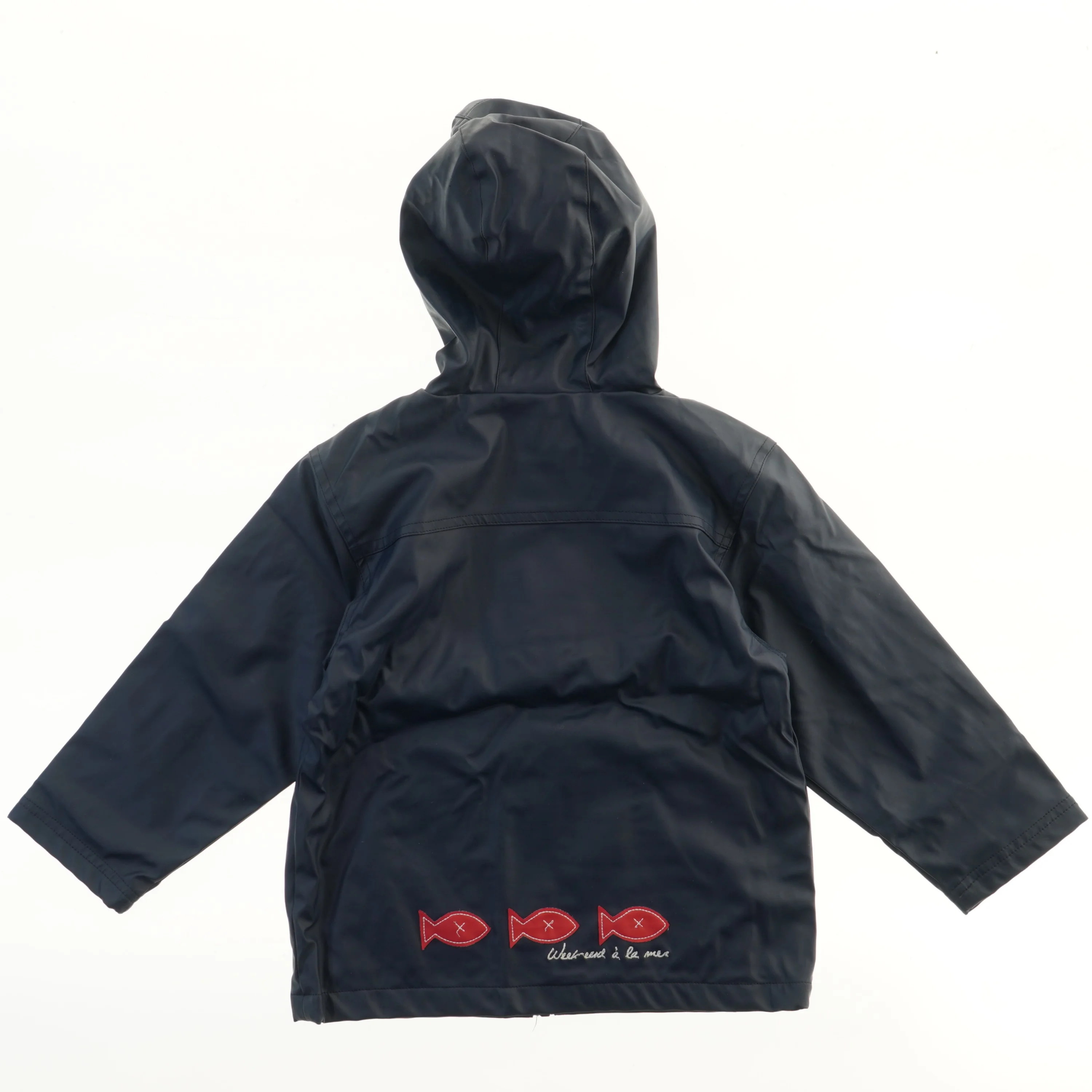 Regnjakke med fiskemotiv (str. 116)