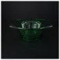 Grøn glas skål (str. Diameter 27 cm h 9 cm)