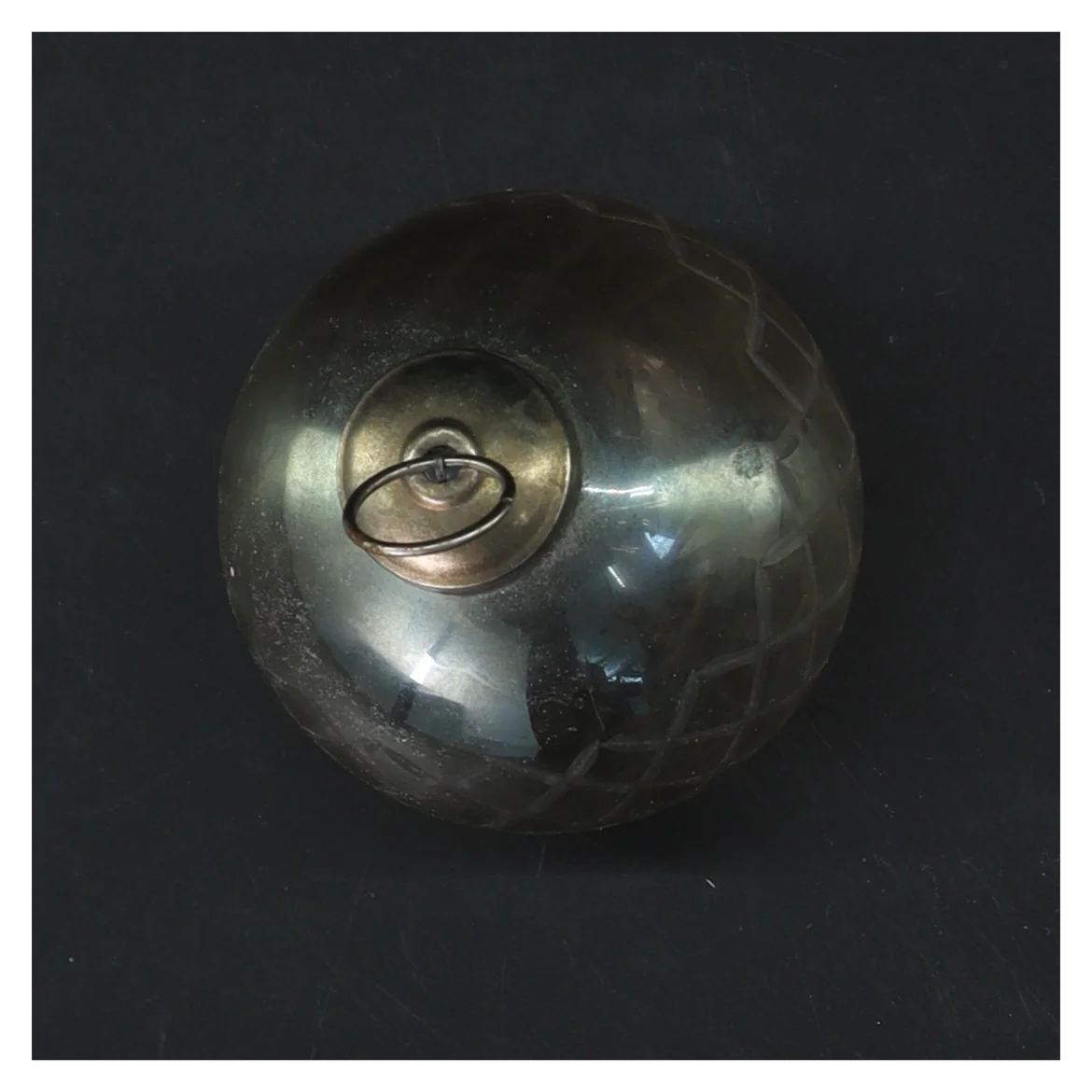 Stor flot glas julekugle (str. Ø 8 cm)