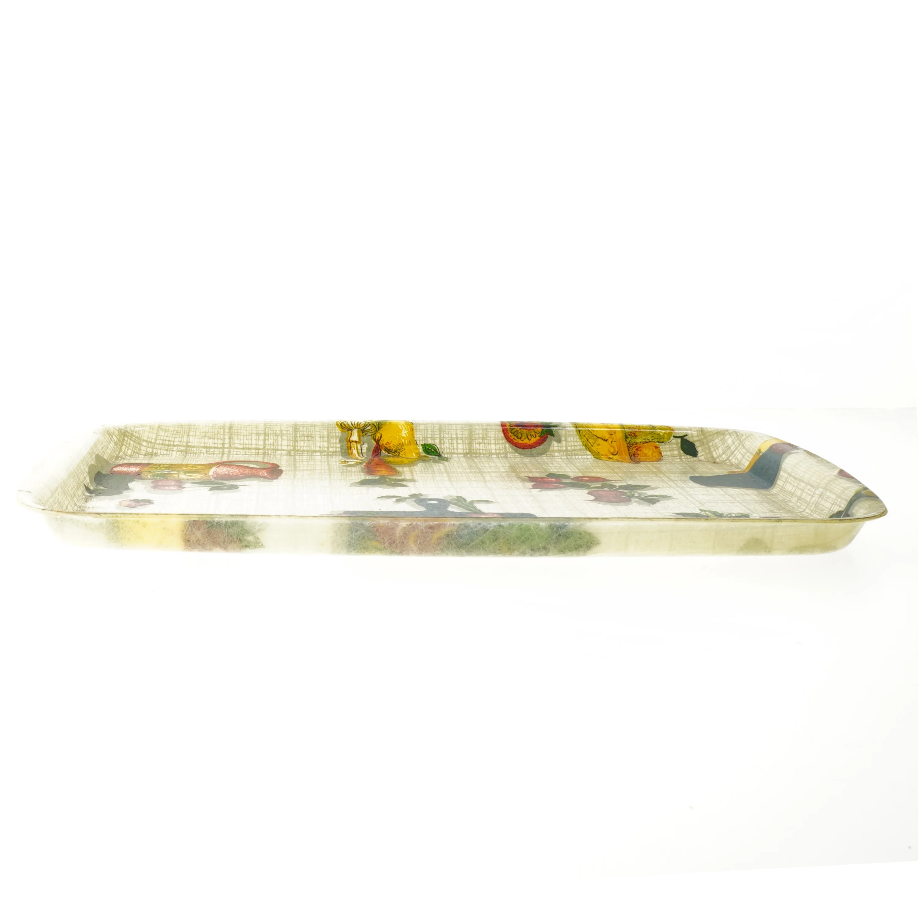 Vintage Serveringsbakke med køkkenmotiver (str. 41x29 cm)