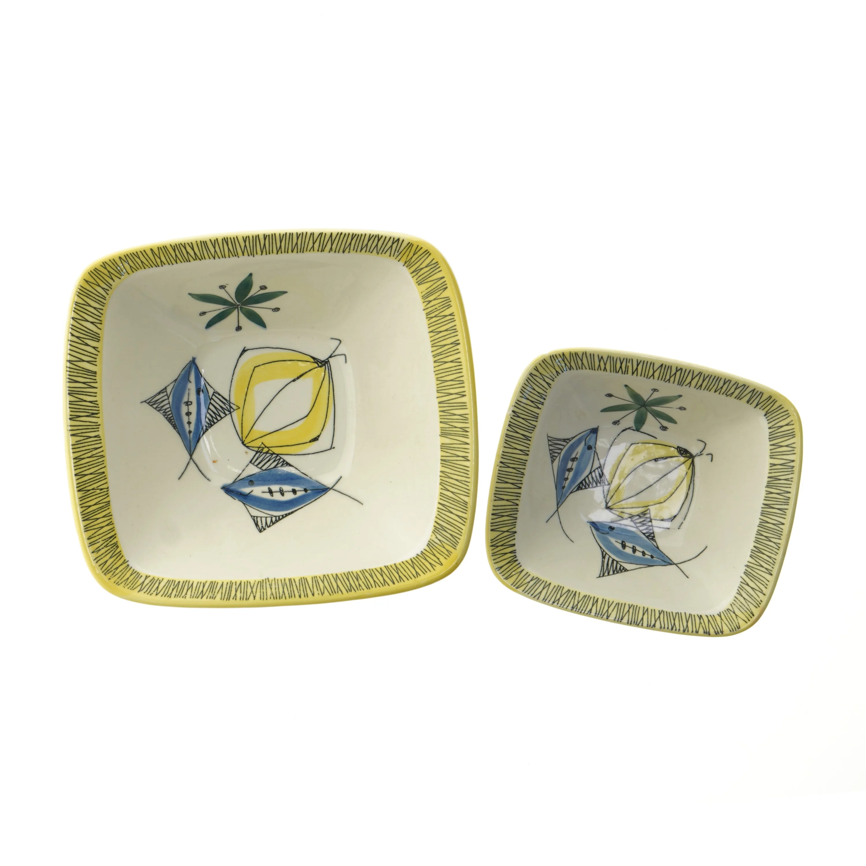 Tovintage Flamingo skåle fra Stavangerflint (str. 21 x. 19 cm. 15,5 x. 14 cm)