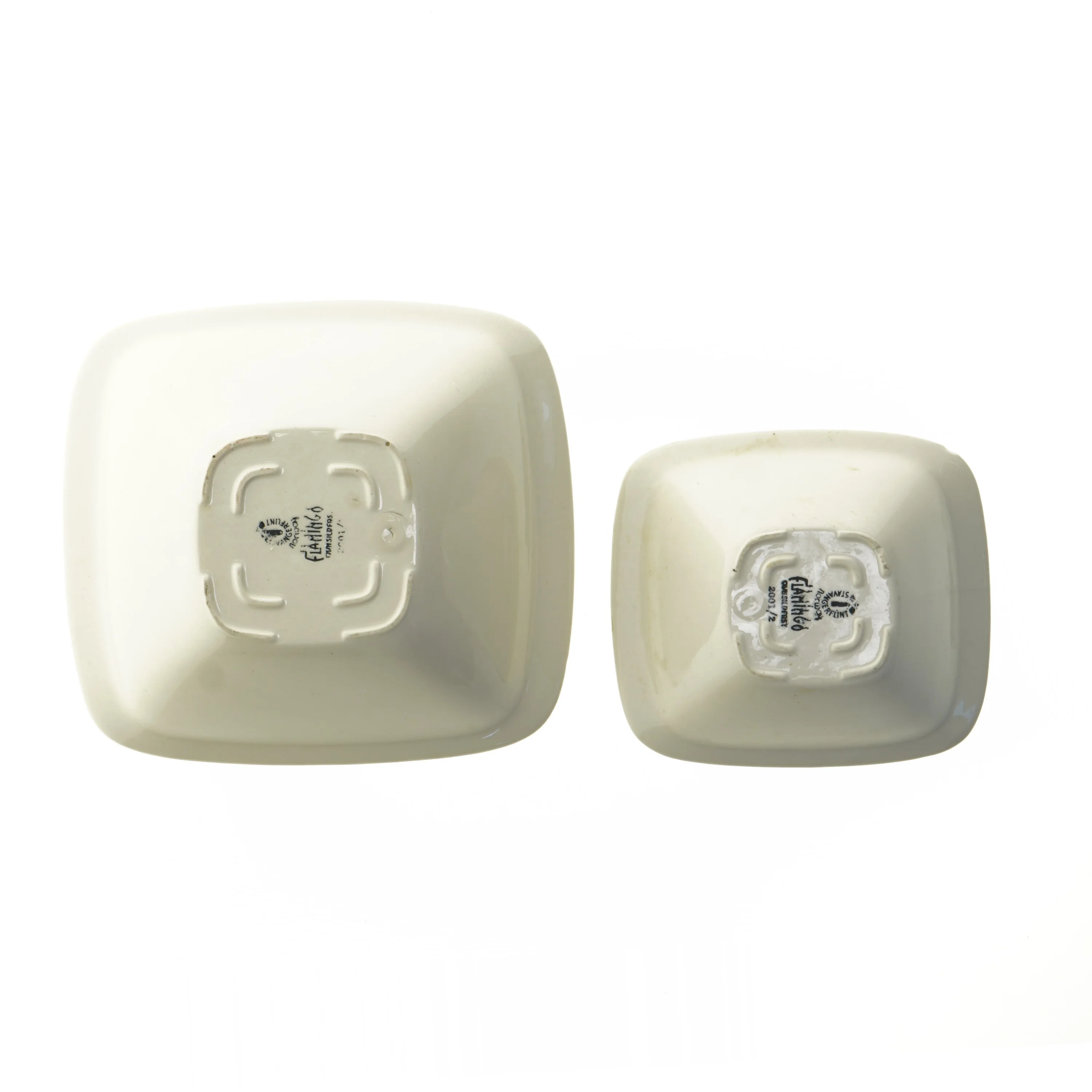 Tovintage Flamingo skåle fra Stavangerflint (str. 21 x. 19 cm. 15,5 x. 14 cm)