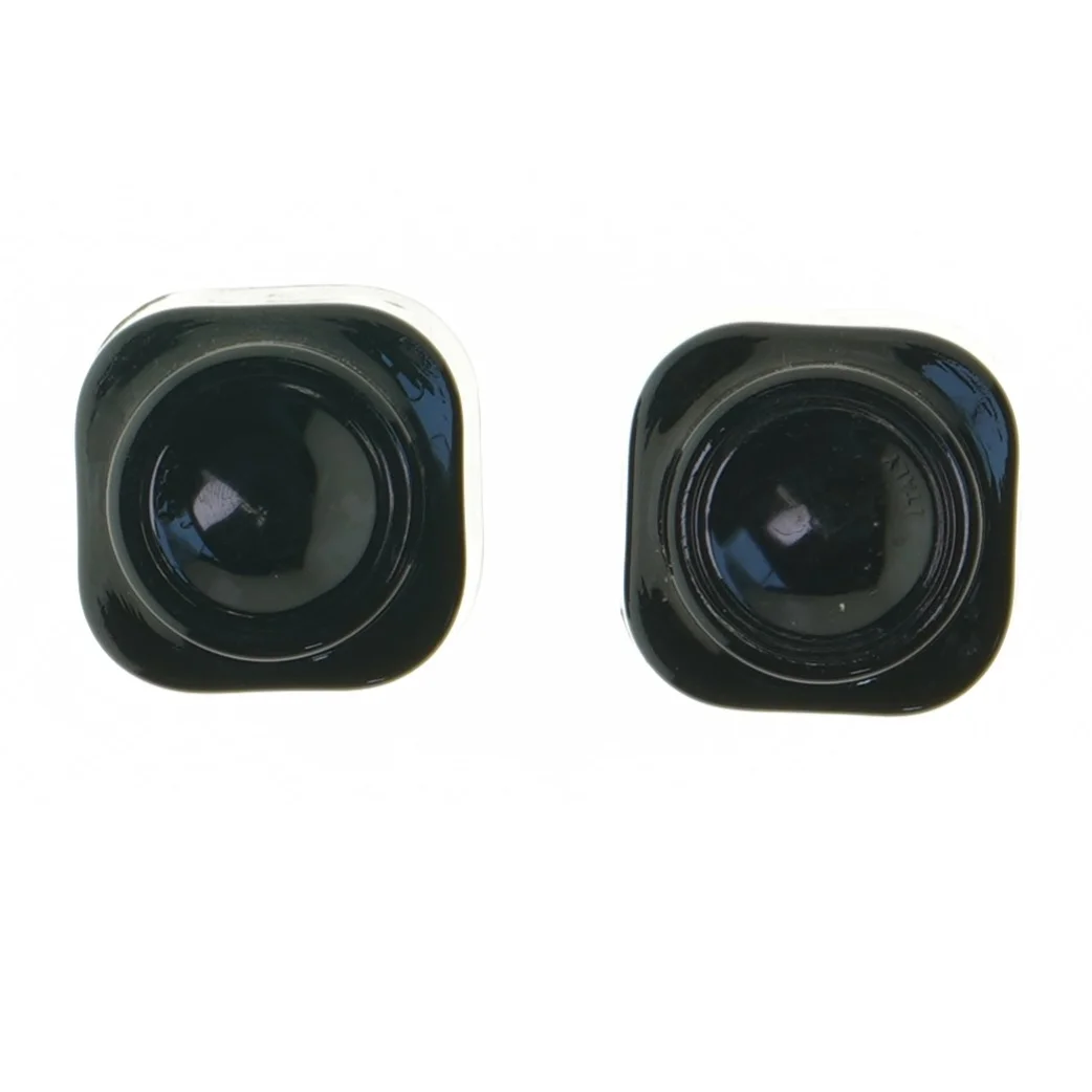 To sorte vintage æggebægre i glas fra Italien (str. 5x5,5 cm)