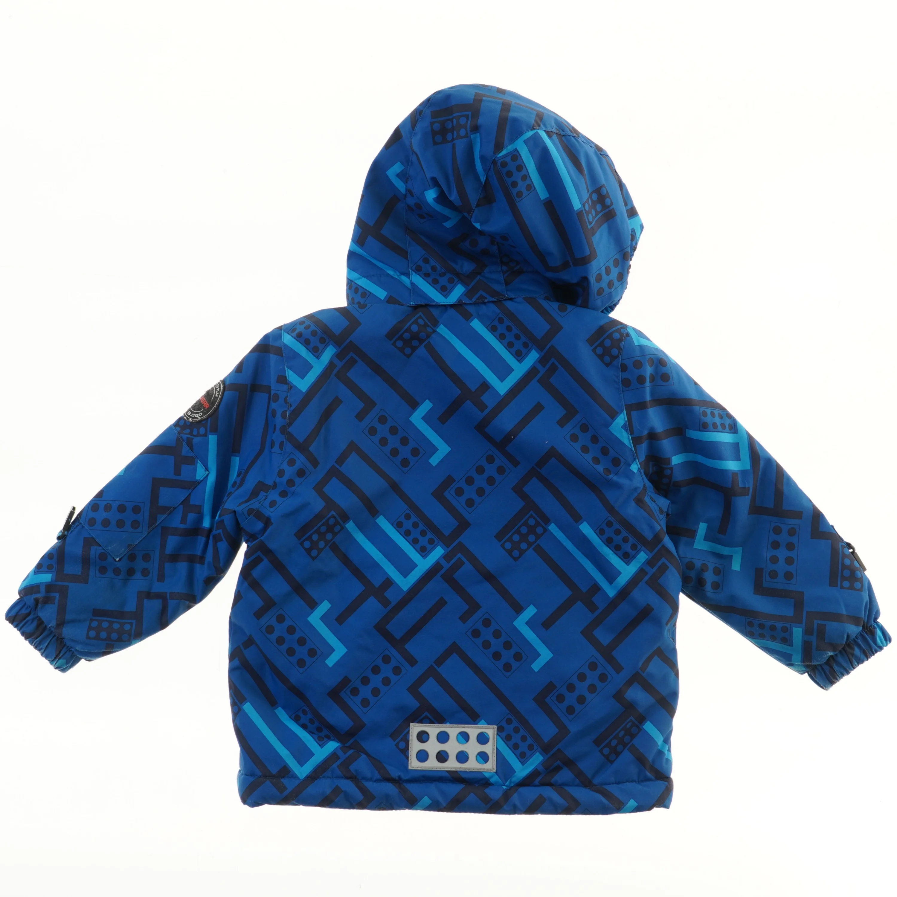 Børnevinterjakke med geometrisk mønster fra Lego (str. 86)