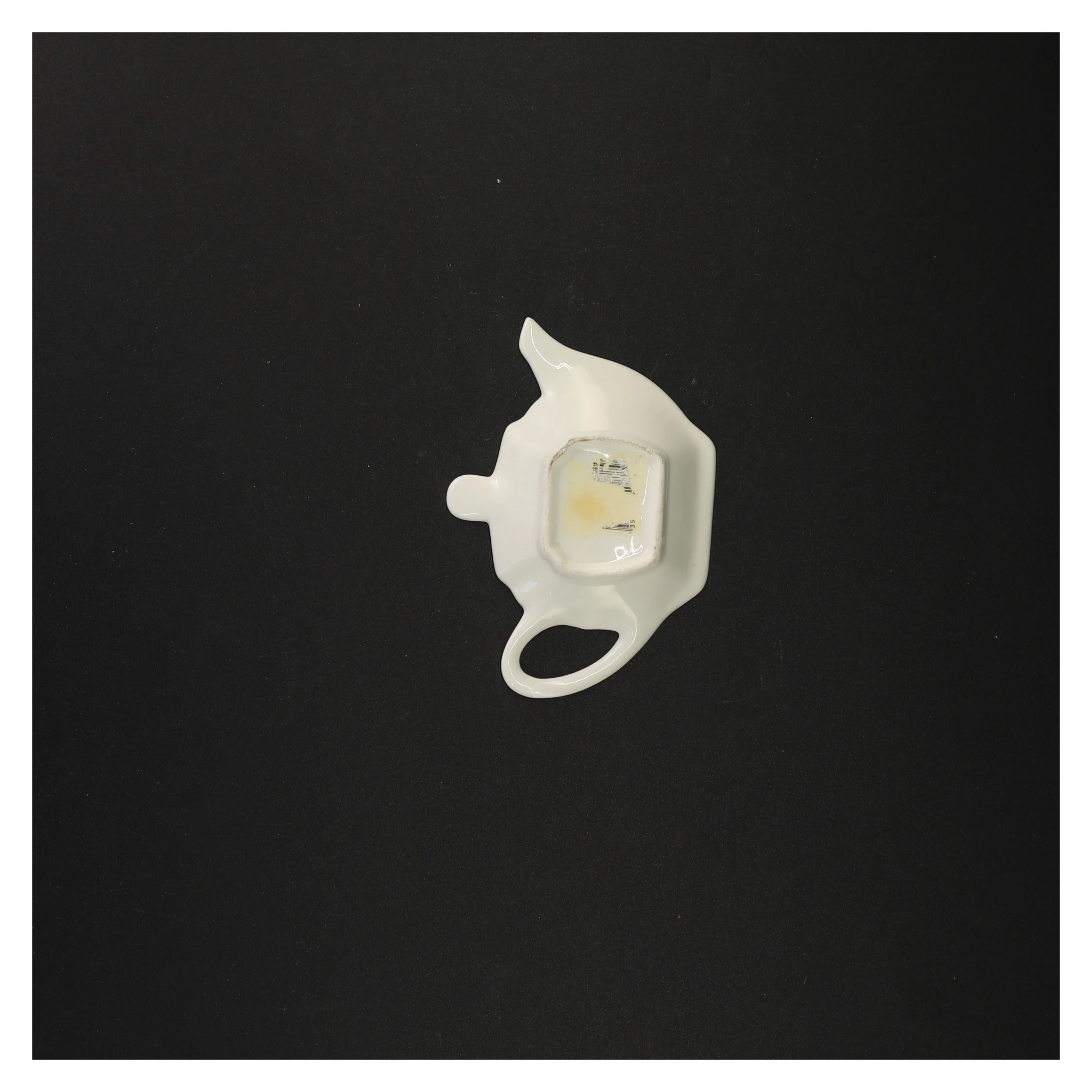 Sort tepose tallerken (str. 12 x 9 cm)