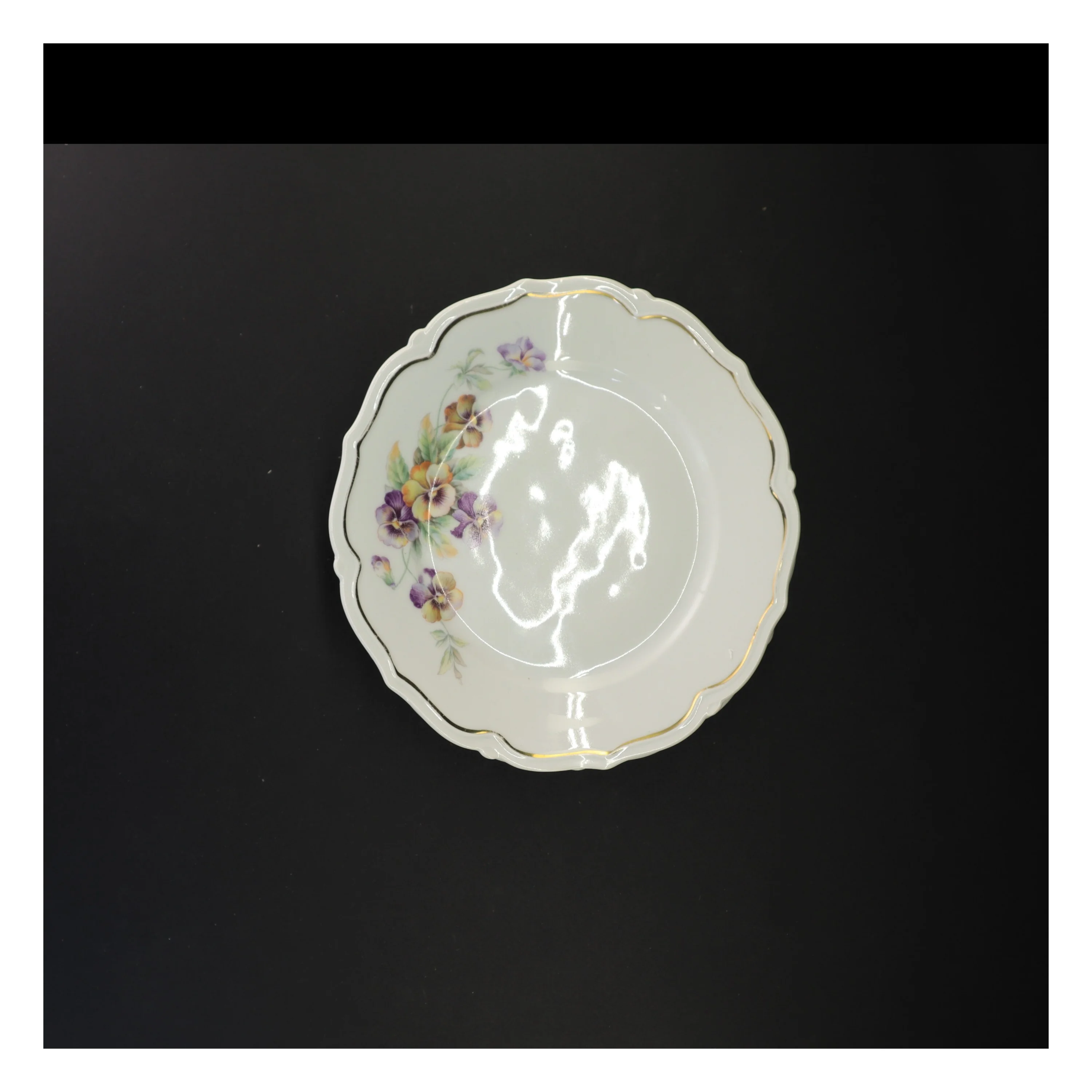 Vintage porcelænstallerkener med blomstermotiv fra Bavaria (str. Diameter 21 cm)