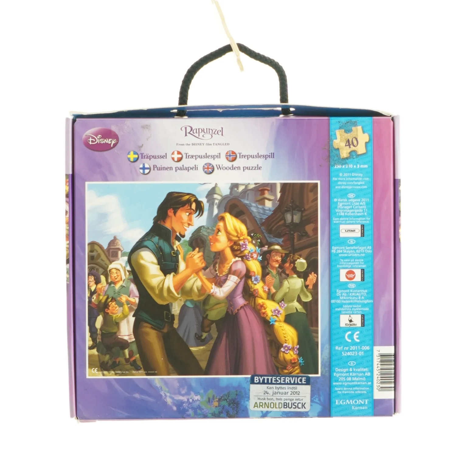 Rapunsel puslespil med 40 brikker fra Disney