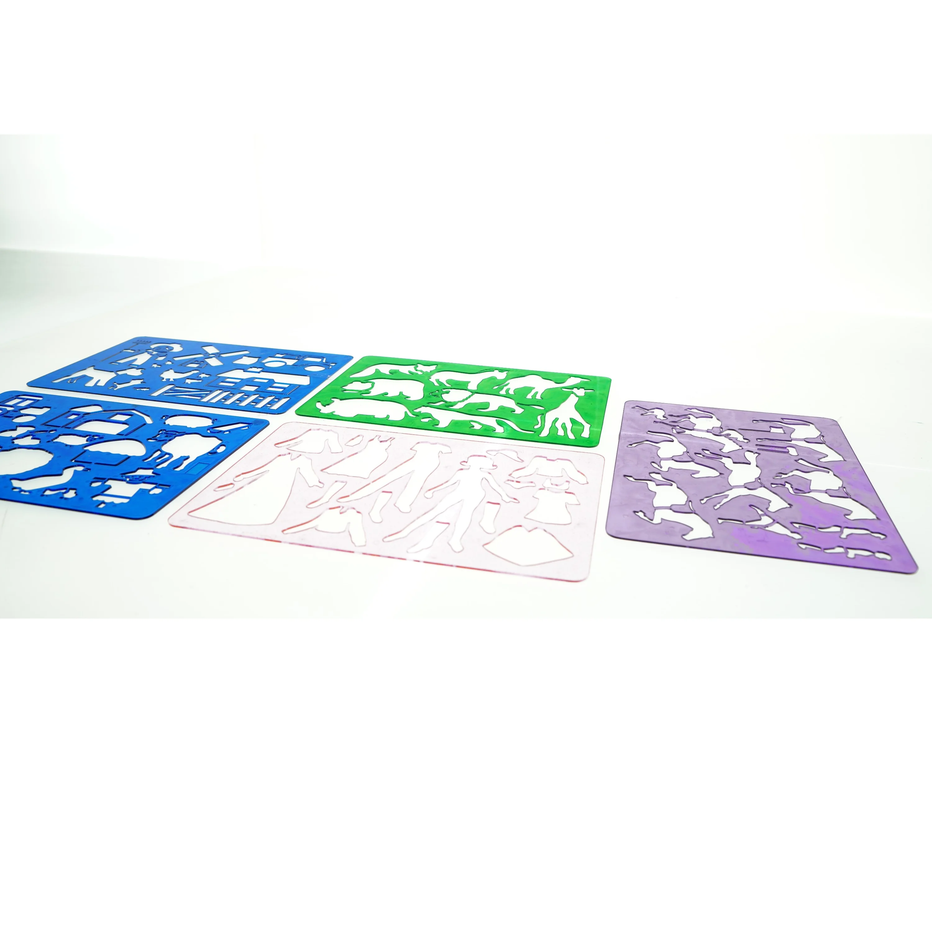 Plast tegne stencils (str. 27 x 19 cm)