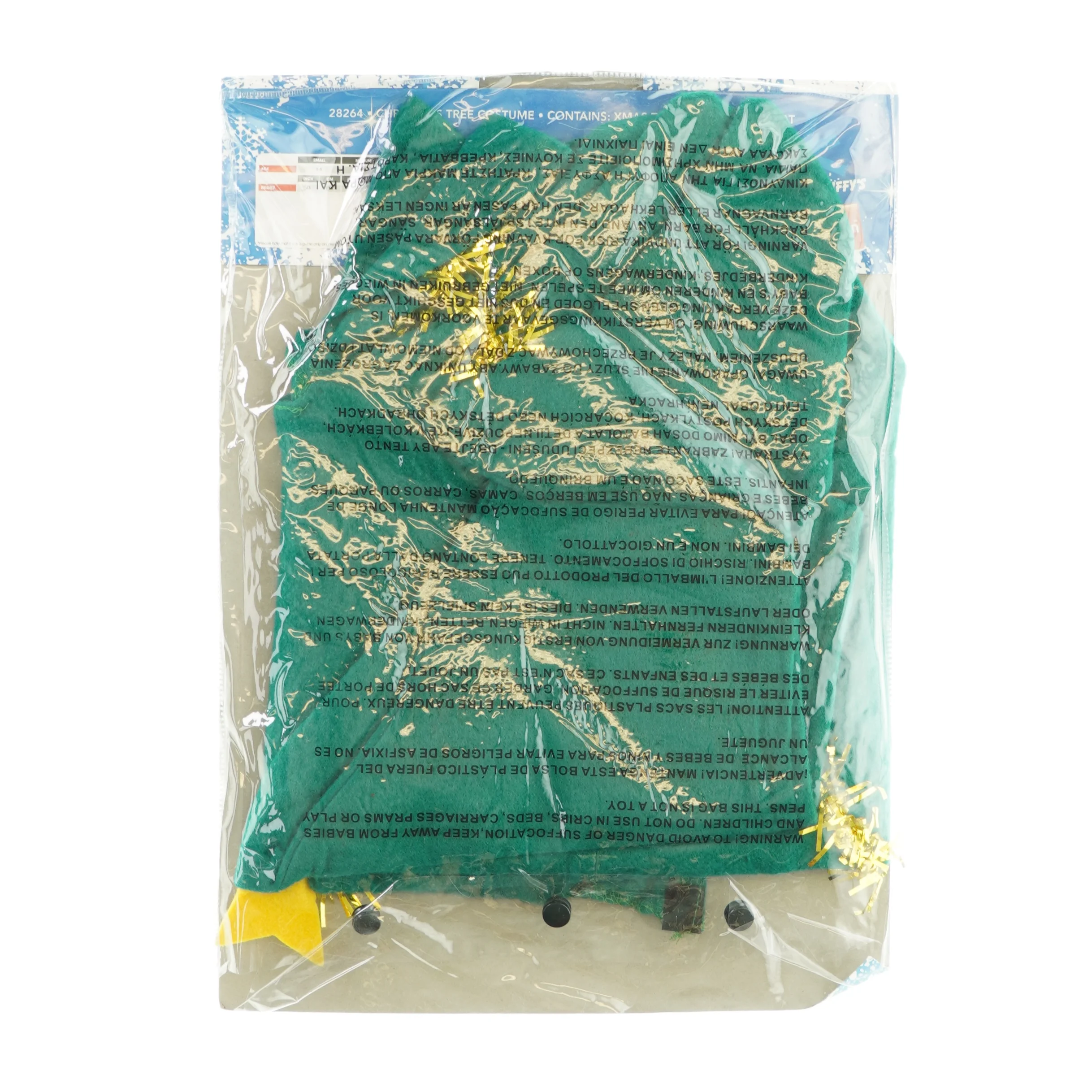 Juletræs kostume med hat (str. 6-8 år)