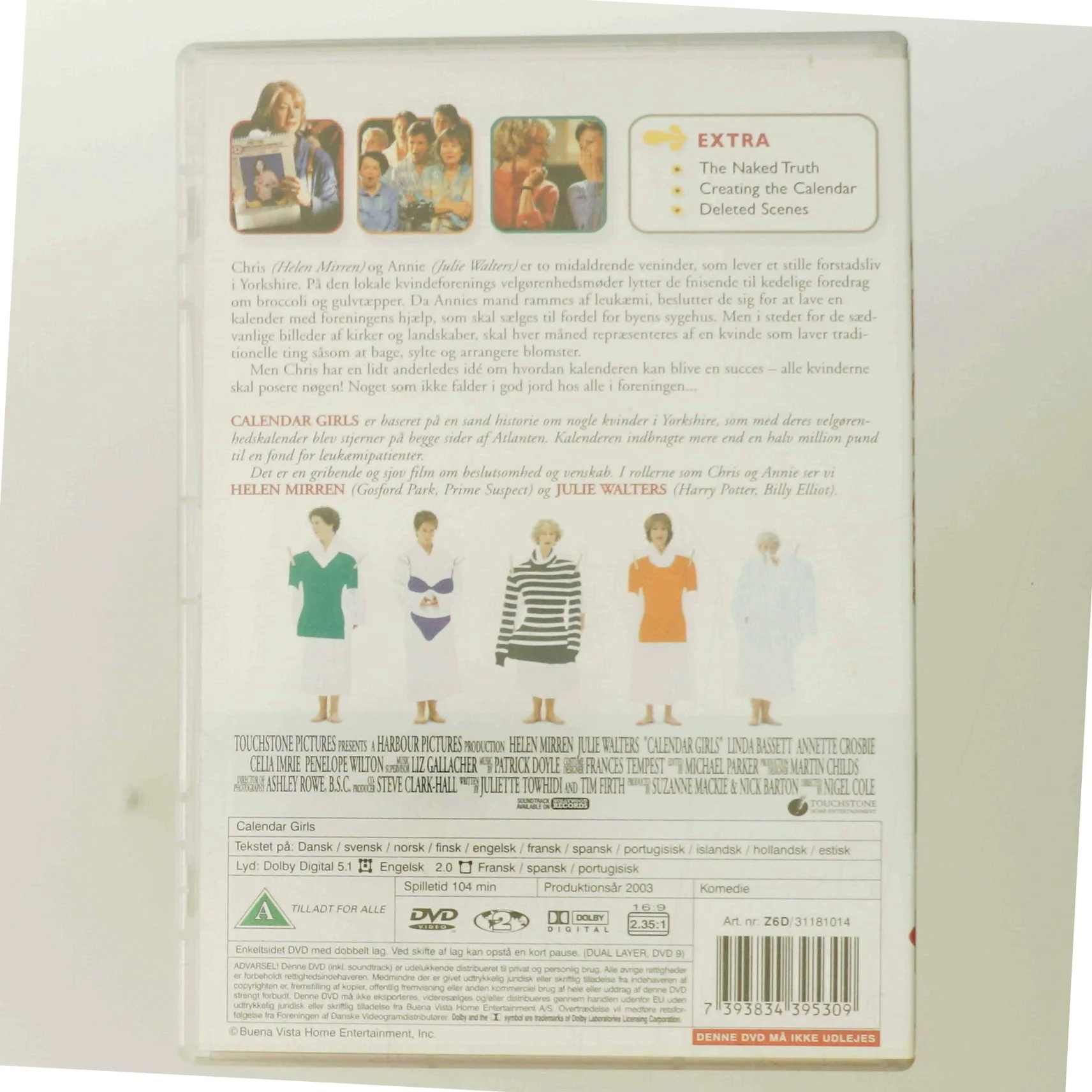 Calendar girls med Helen Mirren (DVD)