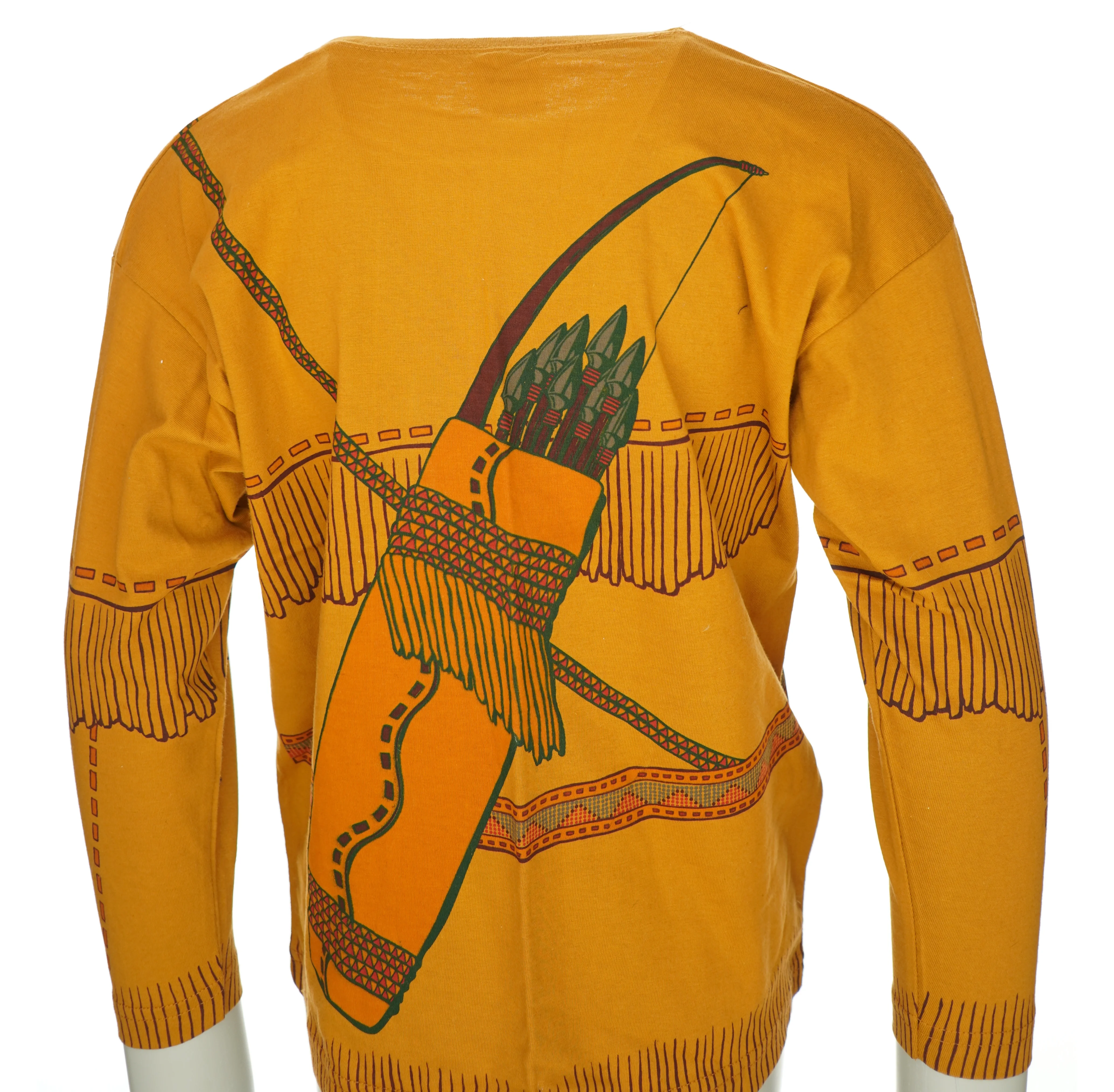 Indianer udklædning med bluse og bukser (str. 120/140)