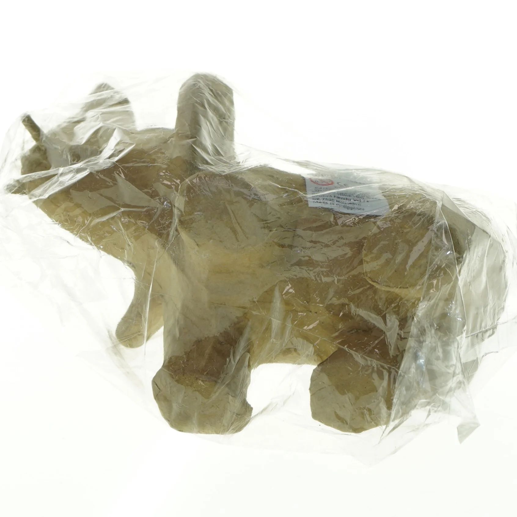 Papmaché elefant figur fra Creotime (str. 15 cm)