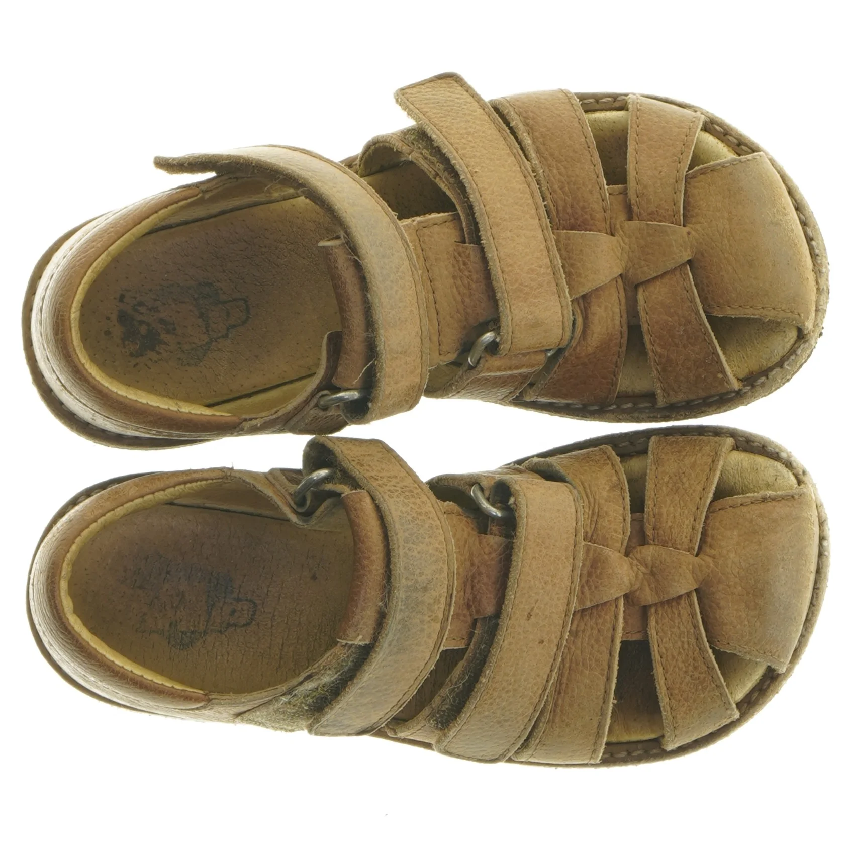 Brune lædersandaler til børn (str. 21 cm)