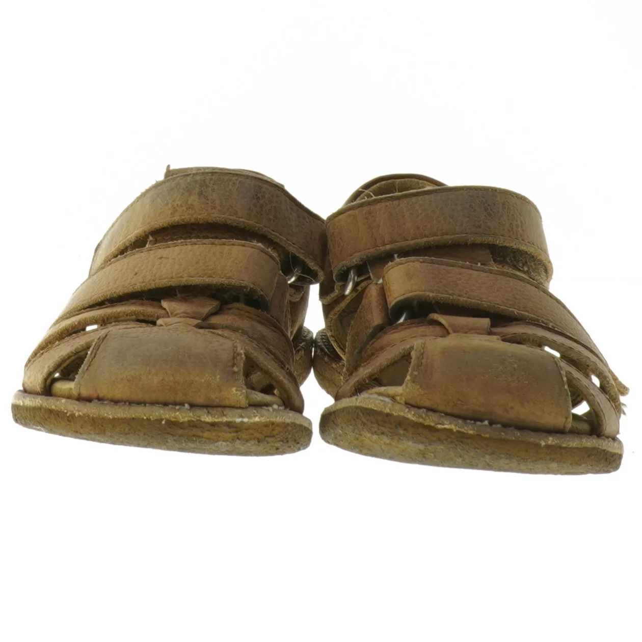 Brune lædersandaler til børn (str. 21 cm)