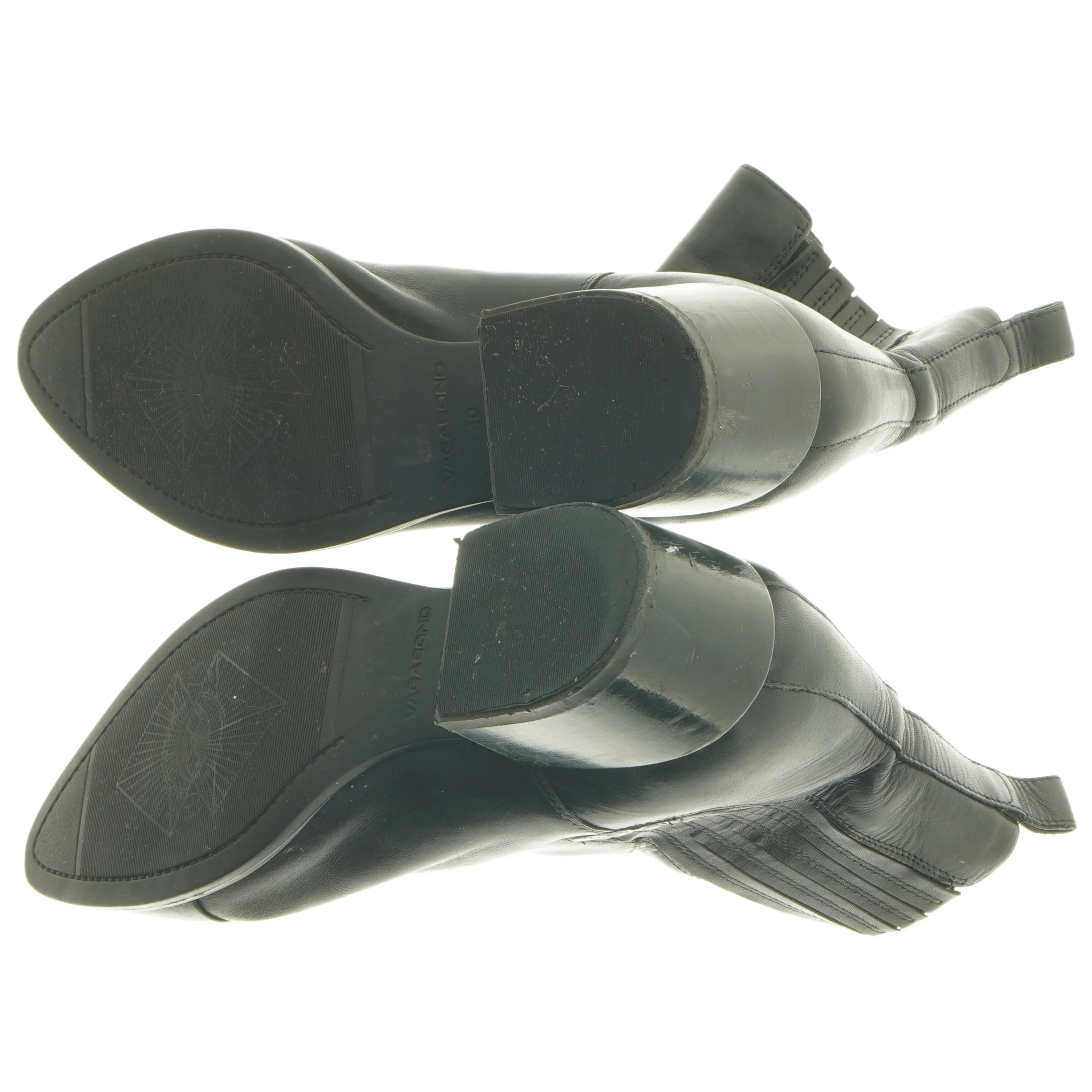 Sort læderstøvle fra Vagabond (str. 40 )