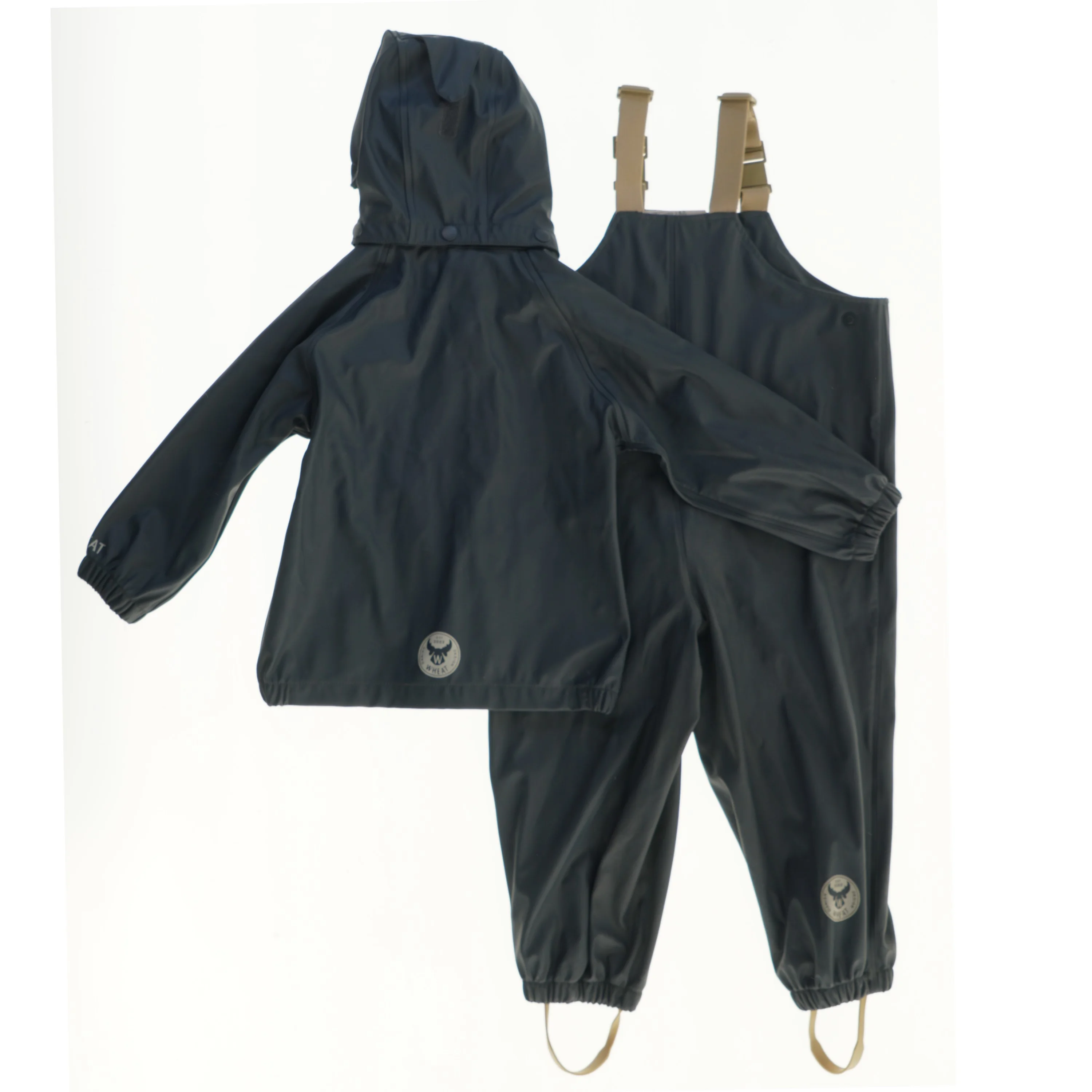 Børns regnsæt med hætte fra Wheat (str. 92)