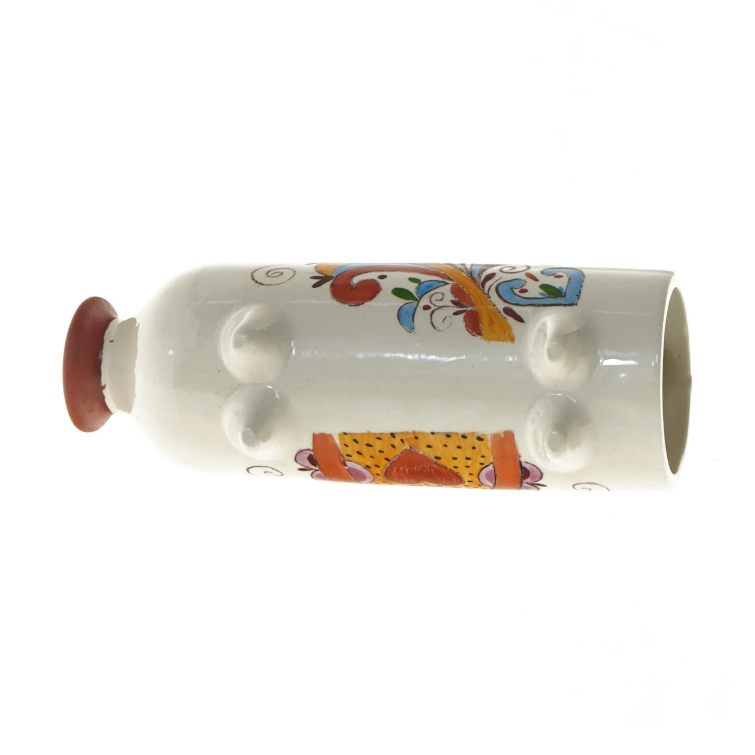 Keramisk sparegris med dekorationer (str. 21 cm)